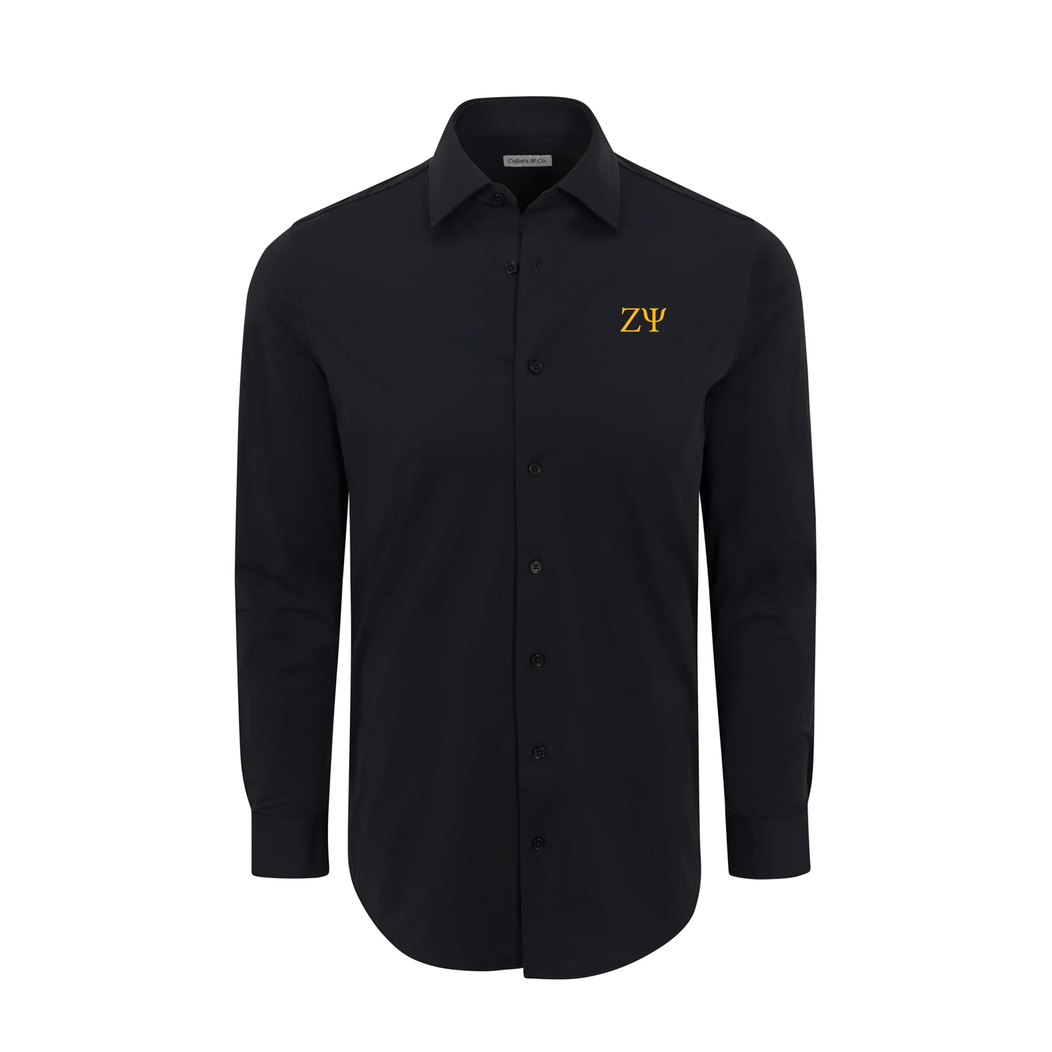 2838-collars-co.-zeta-psi-apex-performance-dress-shirt-black-1.webp Collars & Co. Zeta Psi Apex Performance Dress Shirt Black