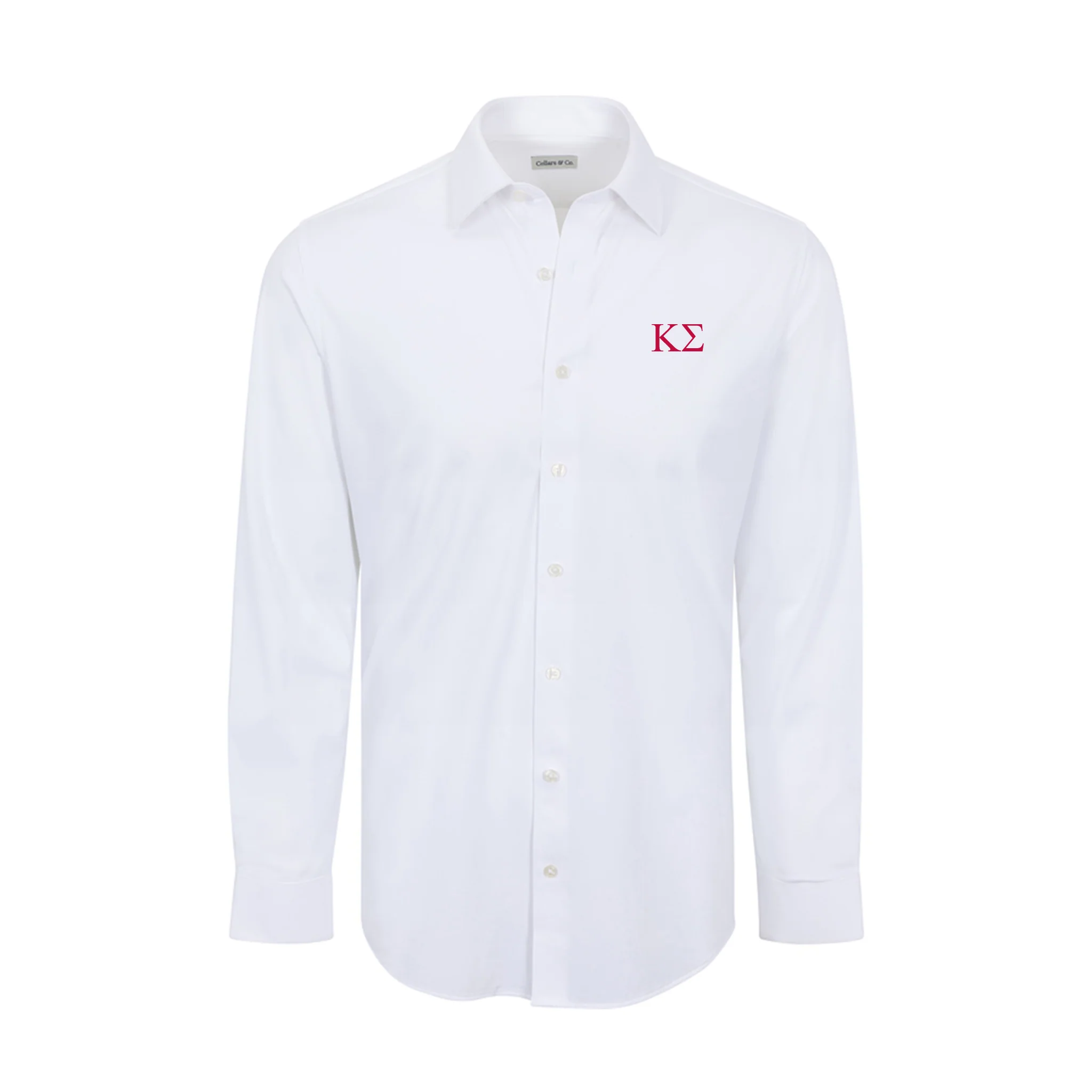 Collars & Co. Kappa Sigma Apex Performance Dress Shirt White