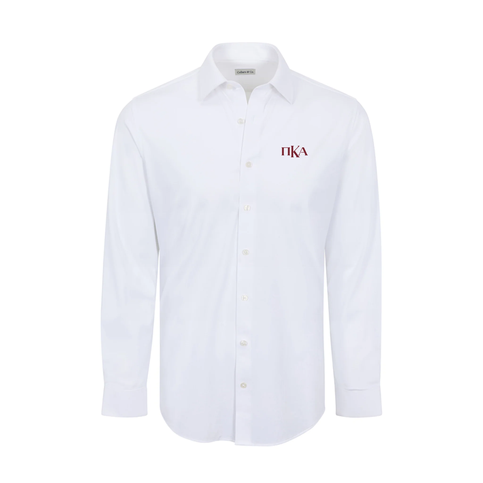 Collars & Co. Pi Kappa Alpha Apex Performance Dress Shirt White
