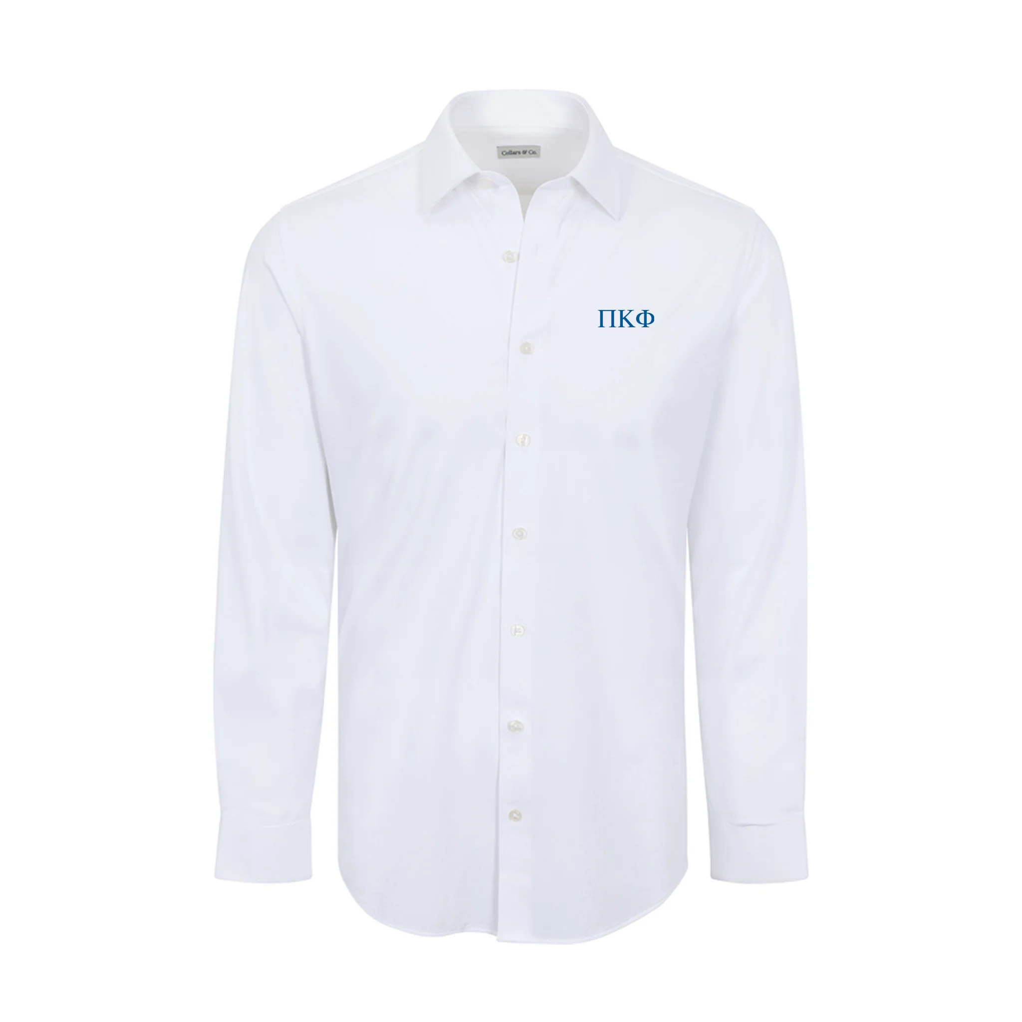 Collars & Co. Pi Kappa Phi Apex Performance Dress Shirt White