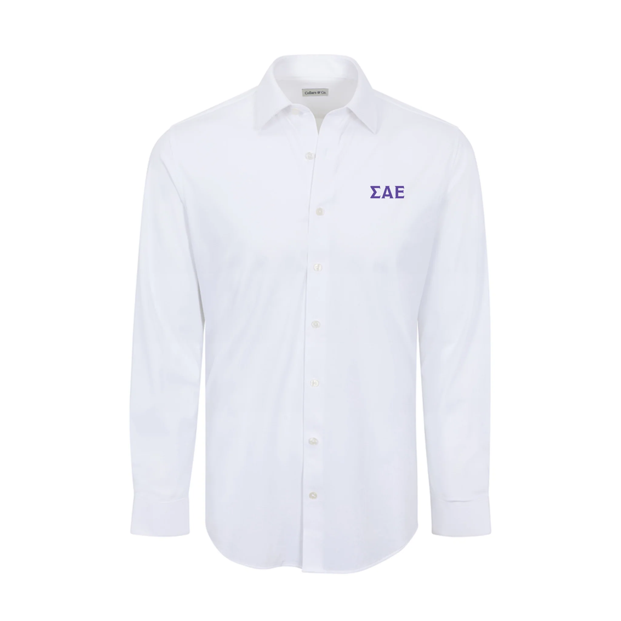 Collars & Co. Sigma Alpha Epsilon Apex Performance Dress Shirt White