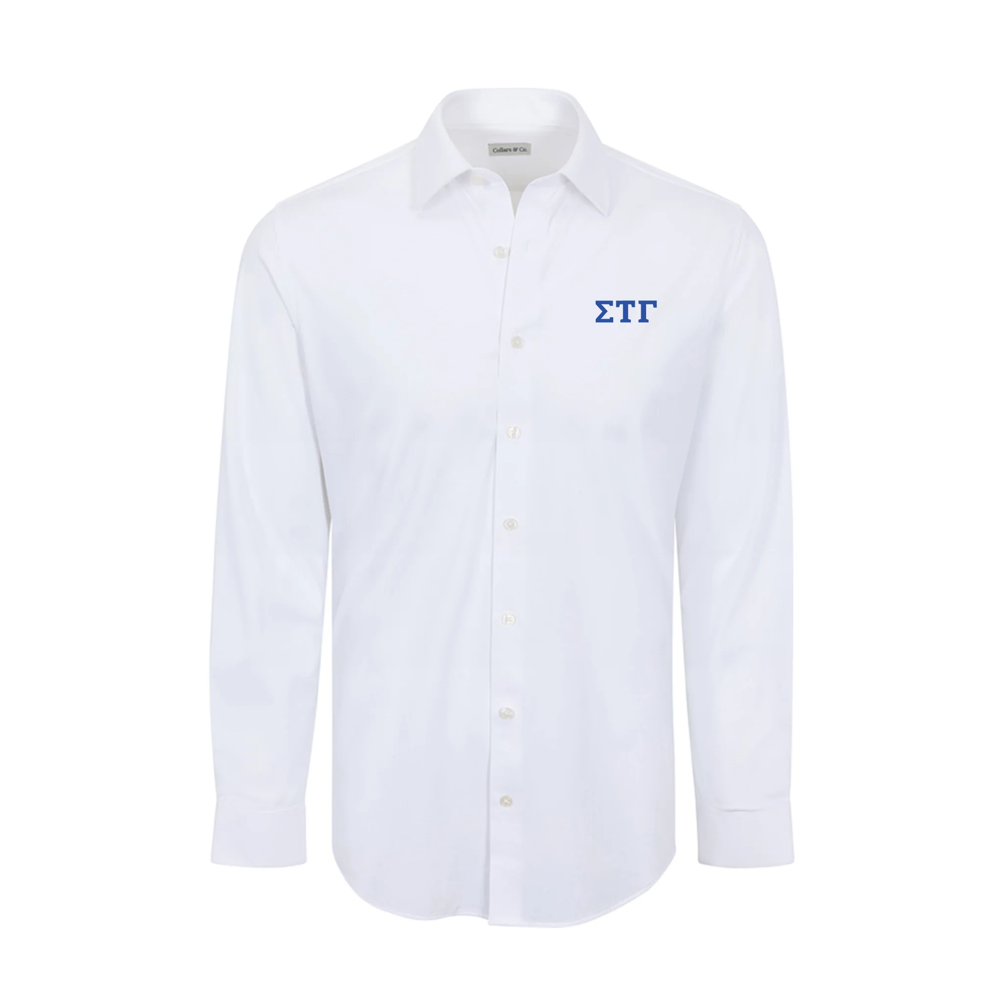 Collars & Co. Sigma Tau Gamma Apex Performance Dress Shirt White