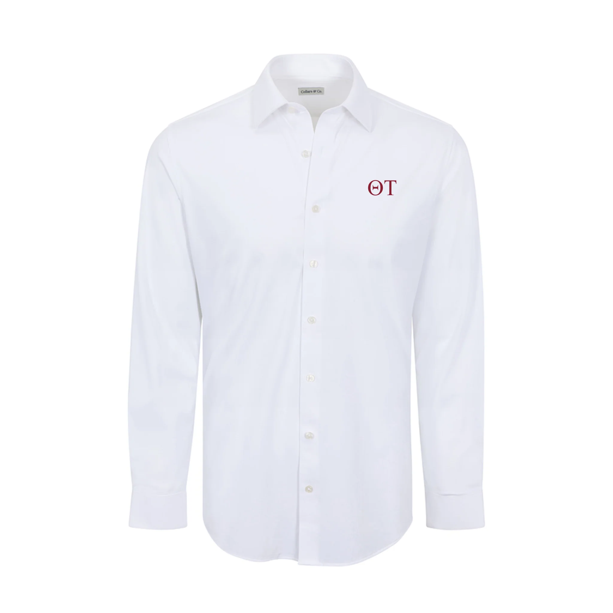 Collars & Co. Theta Tau Apex Performance Dress Shirt White