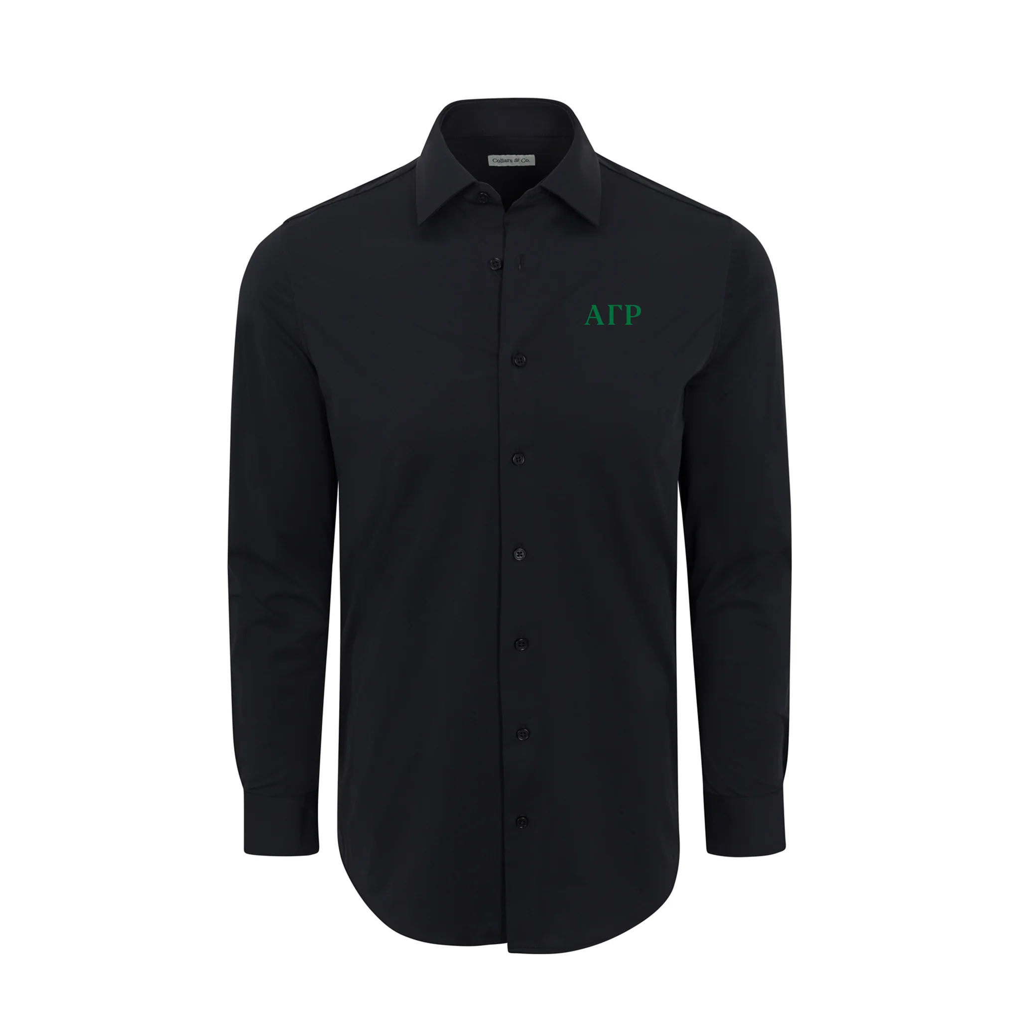 Collars & Co. Alpha Gamma Rho Apex Performance Dress Shirt Black