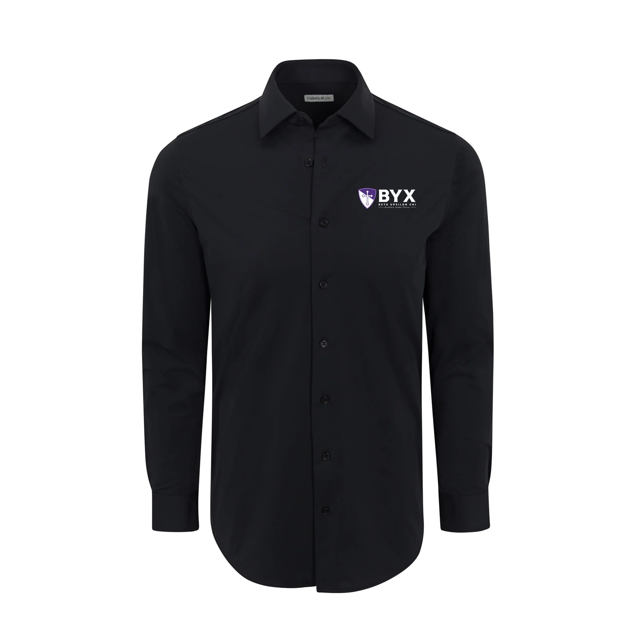 Collars & Co. Beta Upsilon Chi Apex Performance Dress Shirt Black