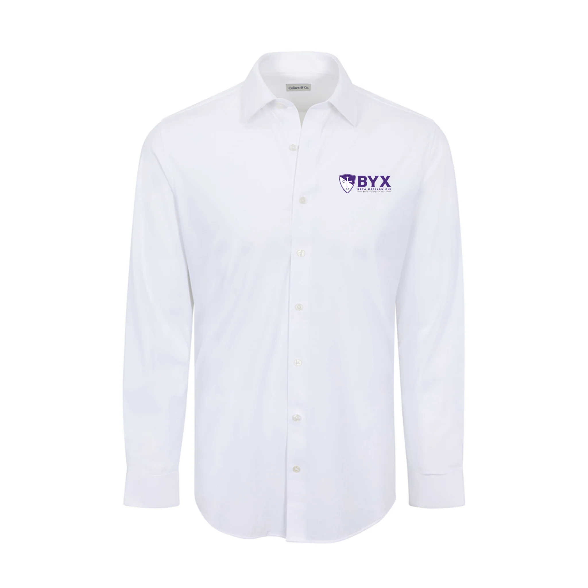 Collars & Co. Beta Upsilon Chi Apex Performance Dress Shirt White