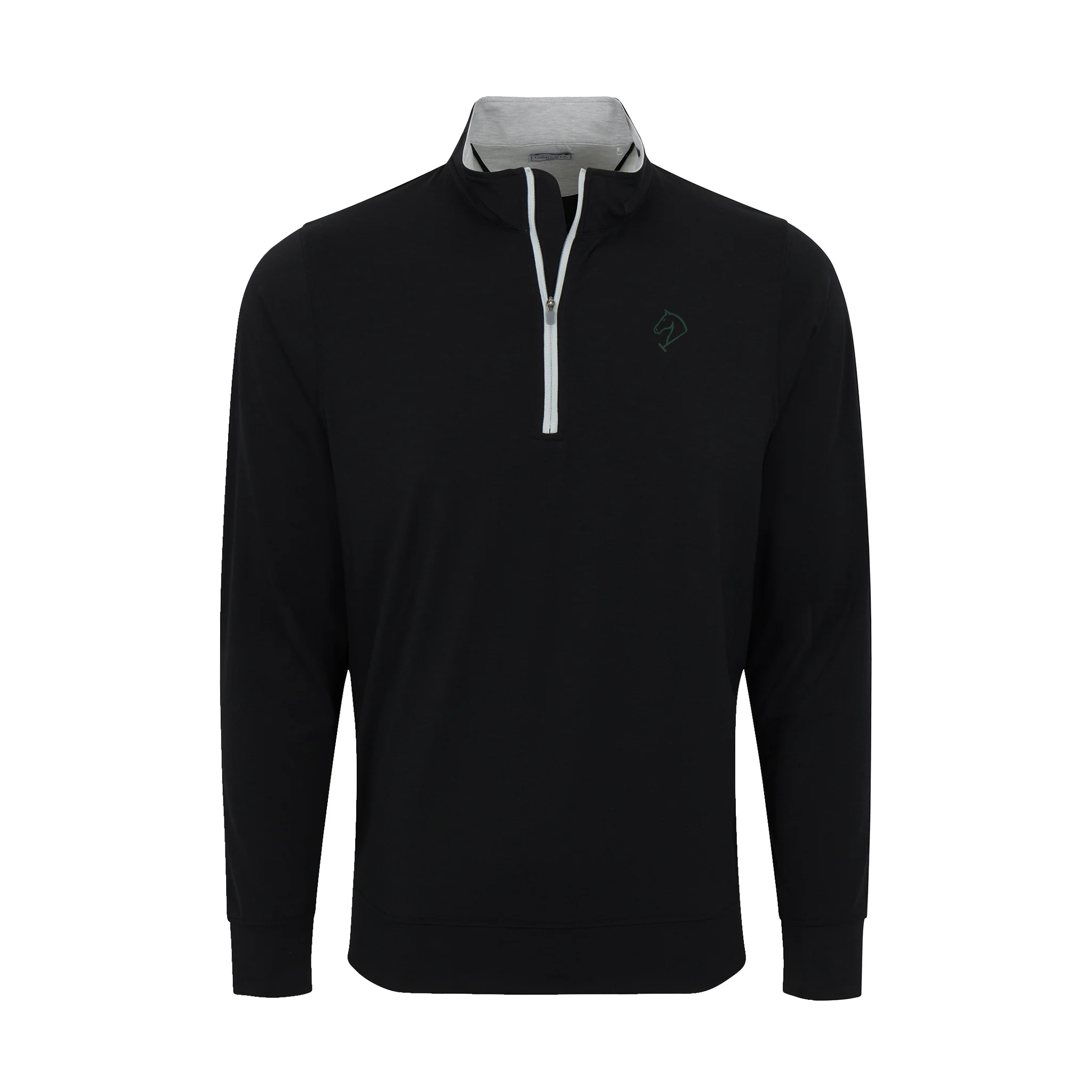 Greenwich Sound Polo DriRelease® Performance Pullover Black with Light Grey Trim