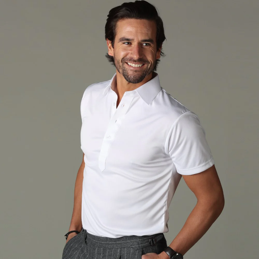 Semi-Spread Collar Polo White Original
