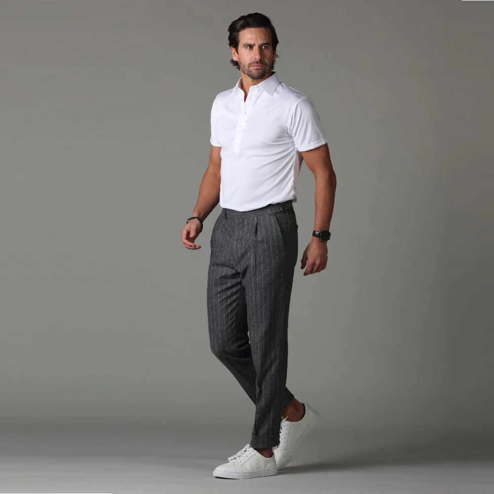 Semi-Spread Collar Polo White Original