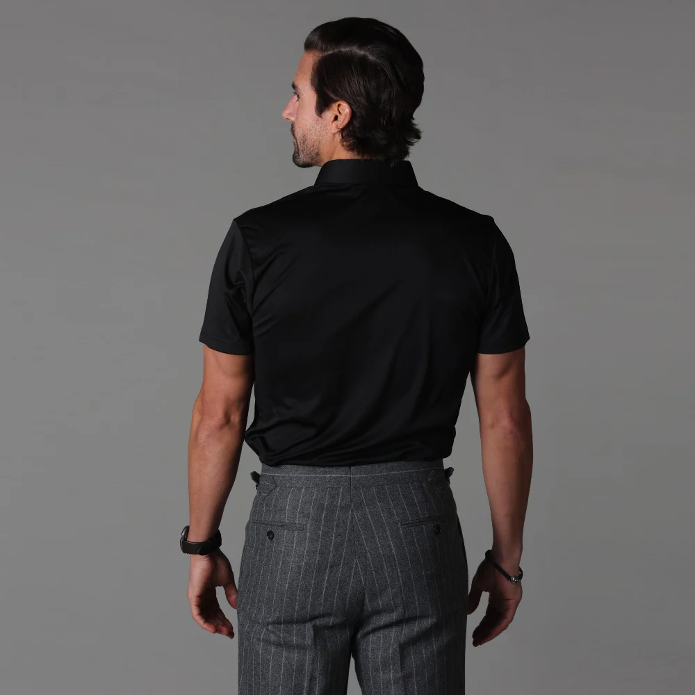 Semi-Spread Collar Polo Black Original