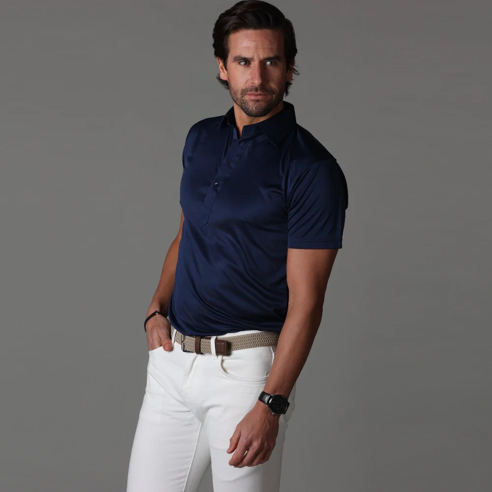 Semi-Spread Collar Polo Navy Original