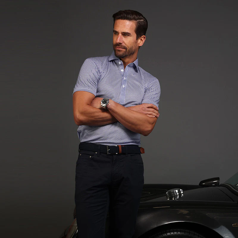 Semi-Spread Collar Polo Vantage Blue Original