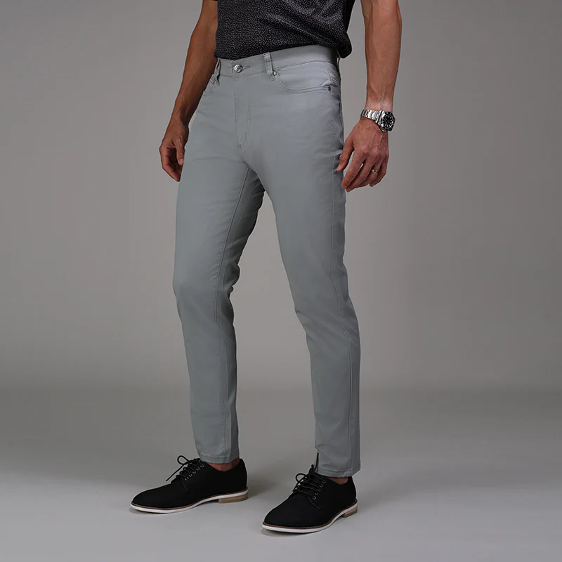 CEO Chino Five Pocket Cotton Stretch Pants Grey