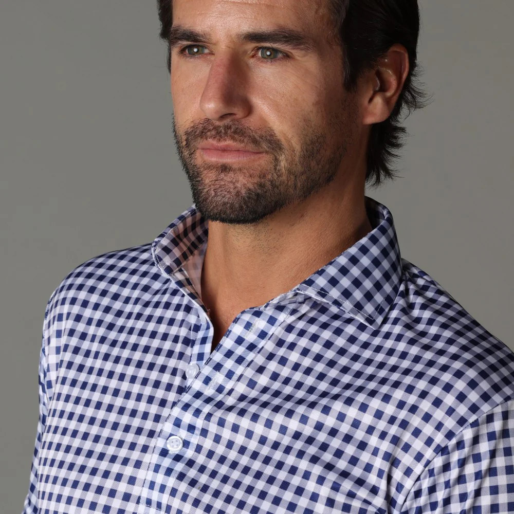 3761-semi-spread-collar-polo-navy-gingham-original-2.webp Semi-Spread Collar Polo Navy Gingham Original
