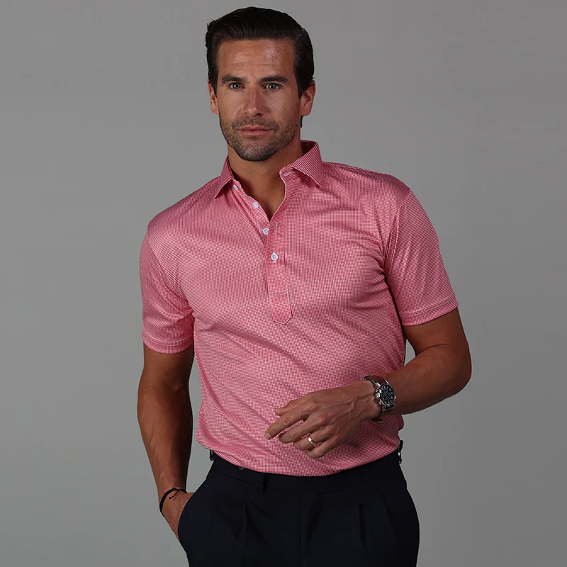 3817-semi-spread-collar-polo-red-houndstooth-original-3.webp Semi-Spread Collar Polo Red Houndstooth Original