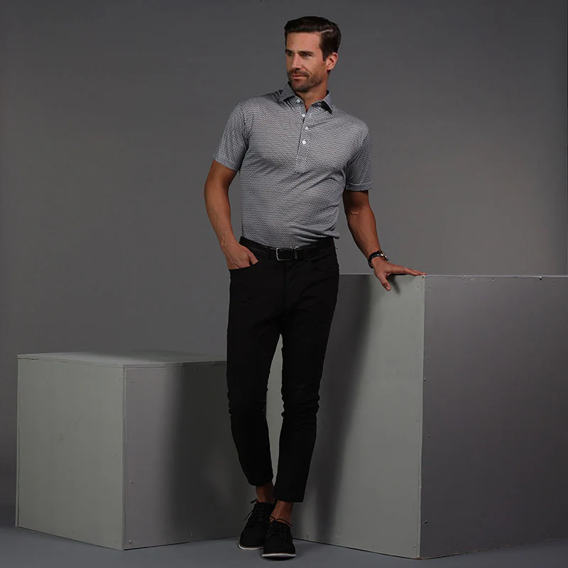 Semi-Spread Collar Polo Vantage Black Original