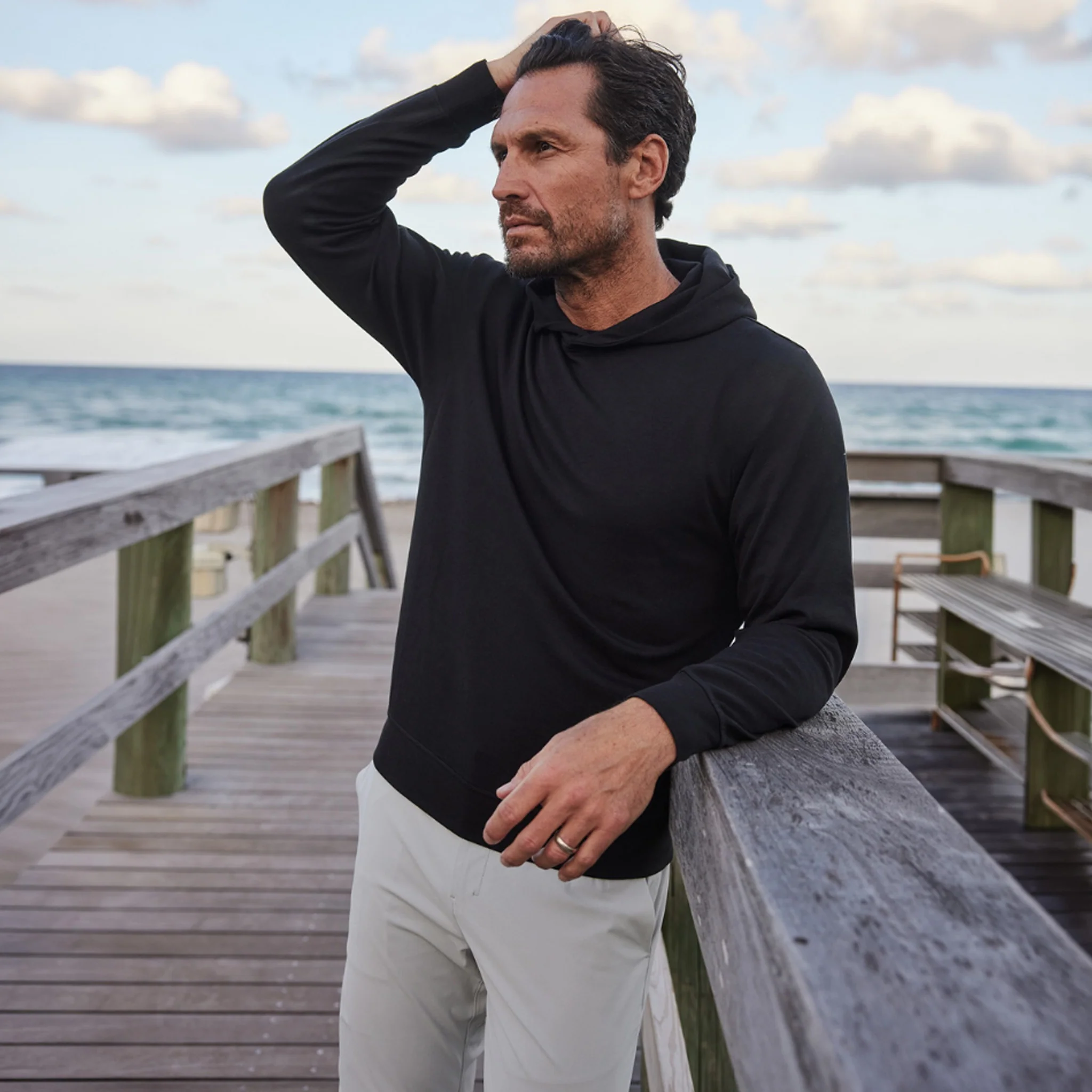 Cloud Cotton Hoodie Black