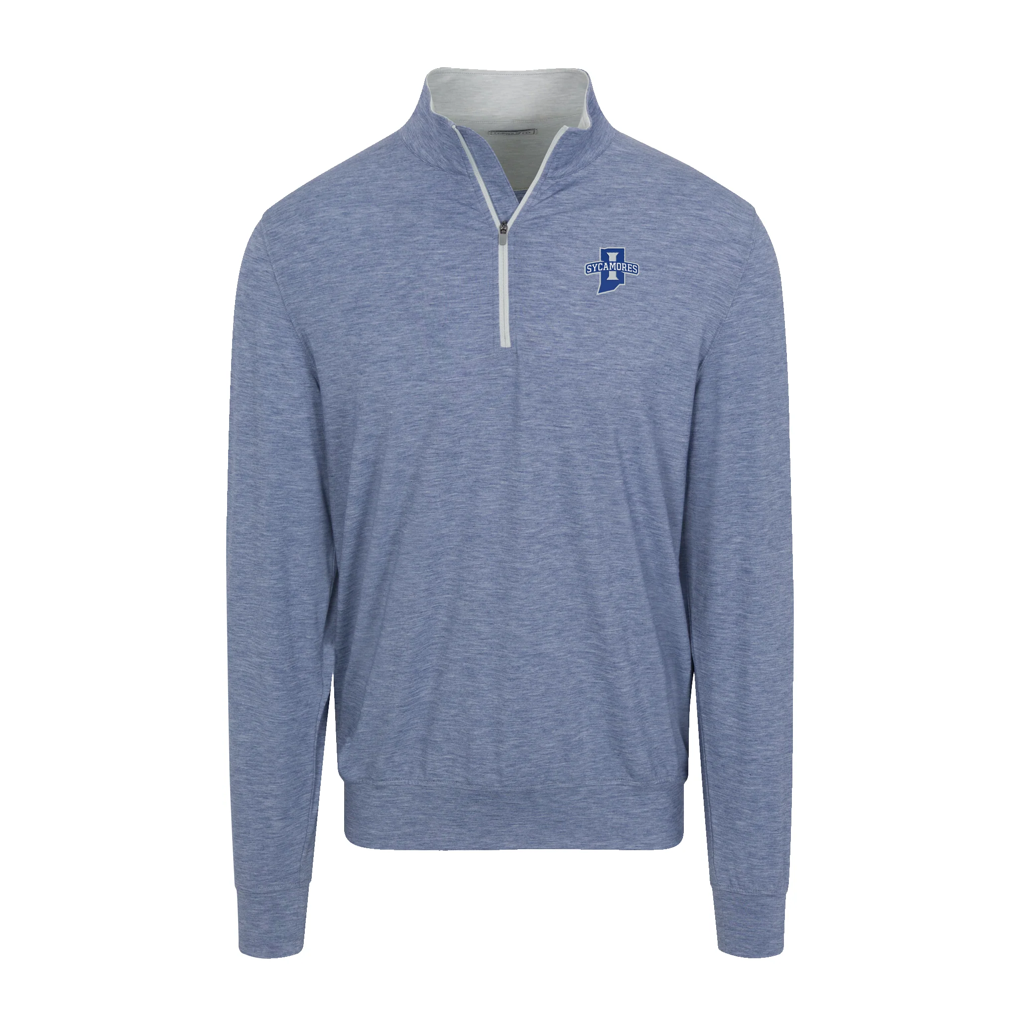 Indiana State Velocity Performance Quarter Zip Dark Steel Blue