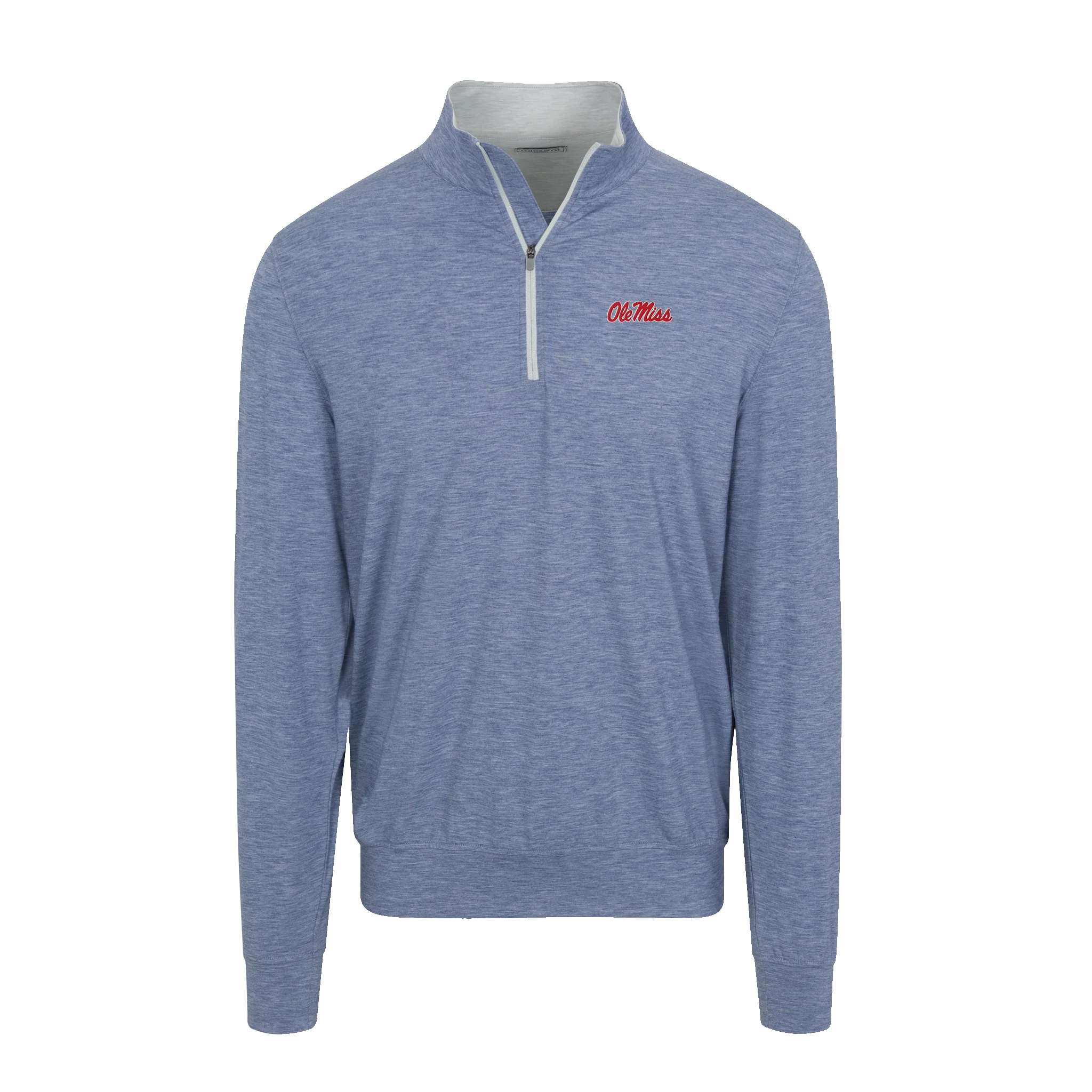 Ole Miss Velocity Performance Quarter Zip Dark Steel Blue
