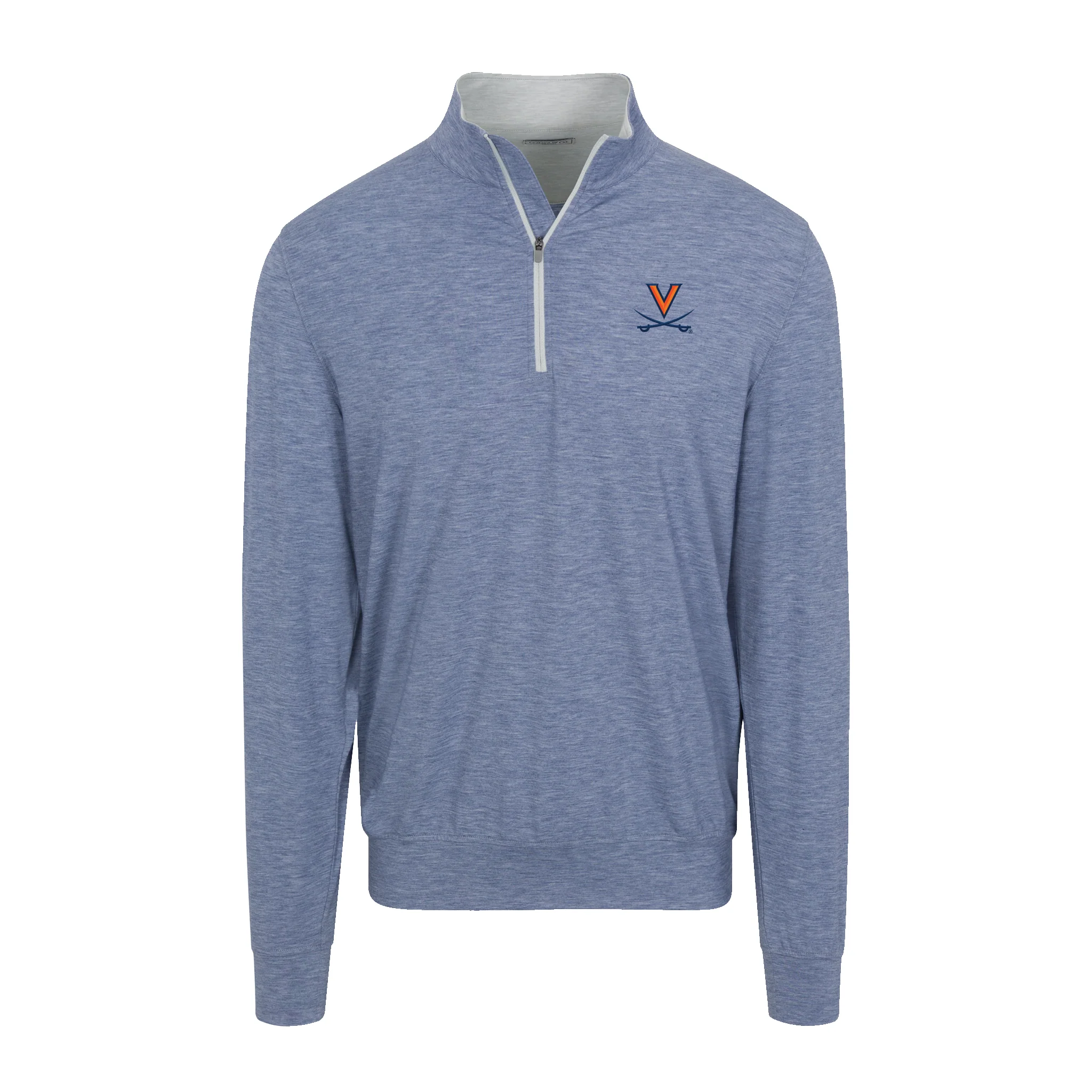 Virginia Velocity Performance Quarter Zip Dark Steel Blue