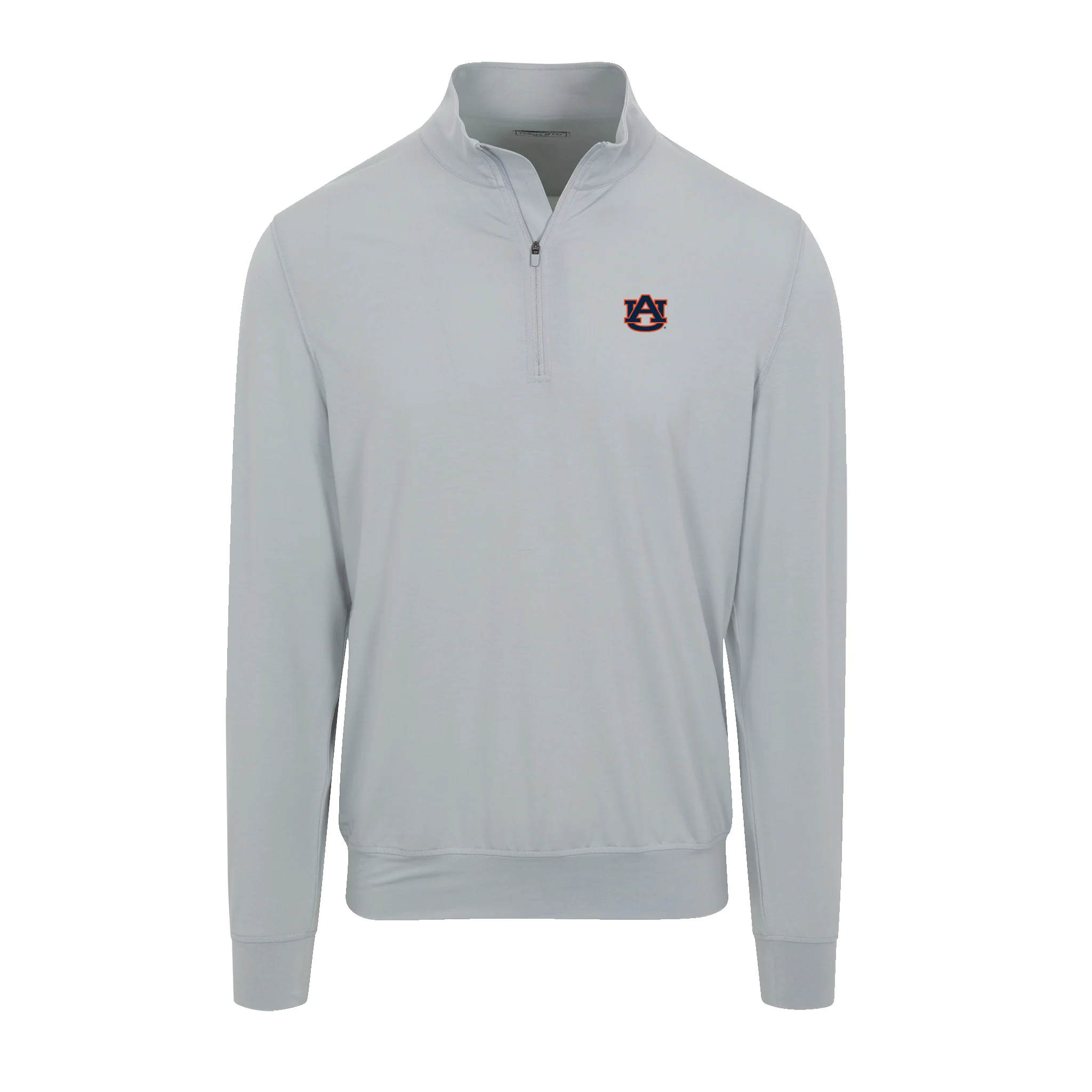 Auburn Velocity Performance Quarter Zip Light Grey