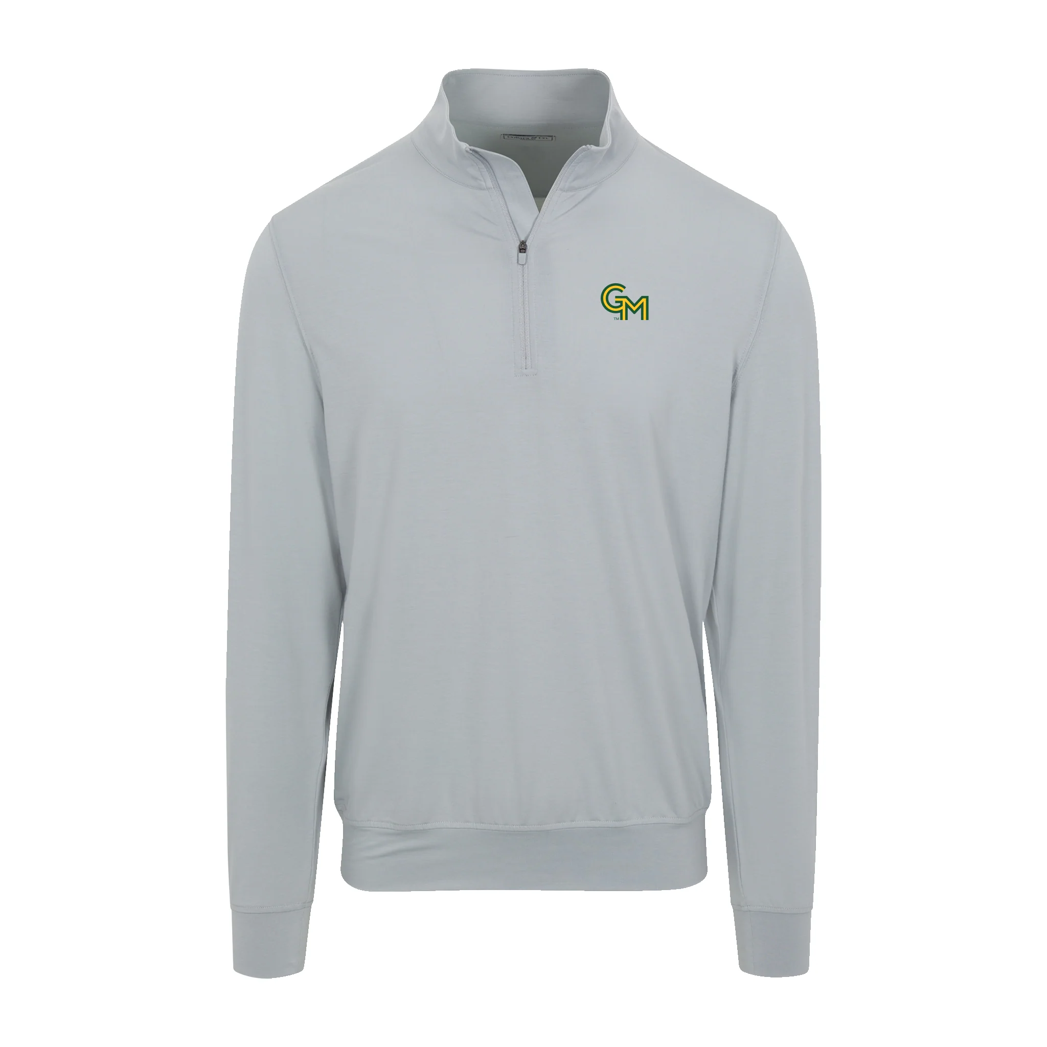 George Mason Velocity Performance Quarter Zip Light Grey