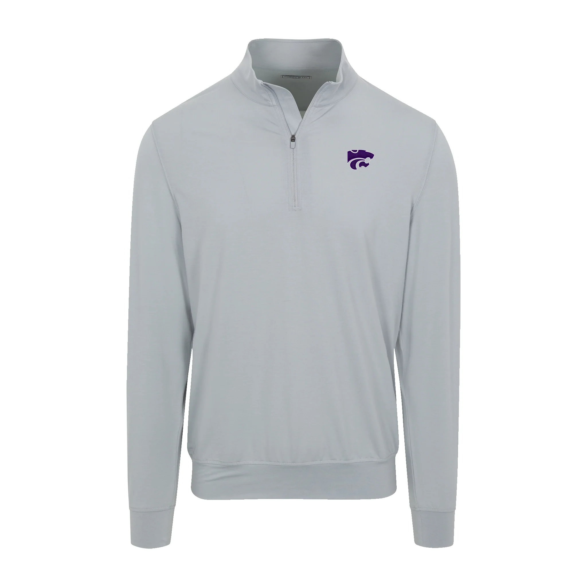 Kansas State Velocity Performance Quarter Zip Light Grey