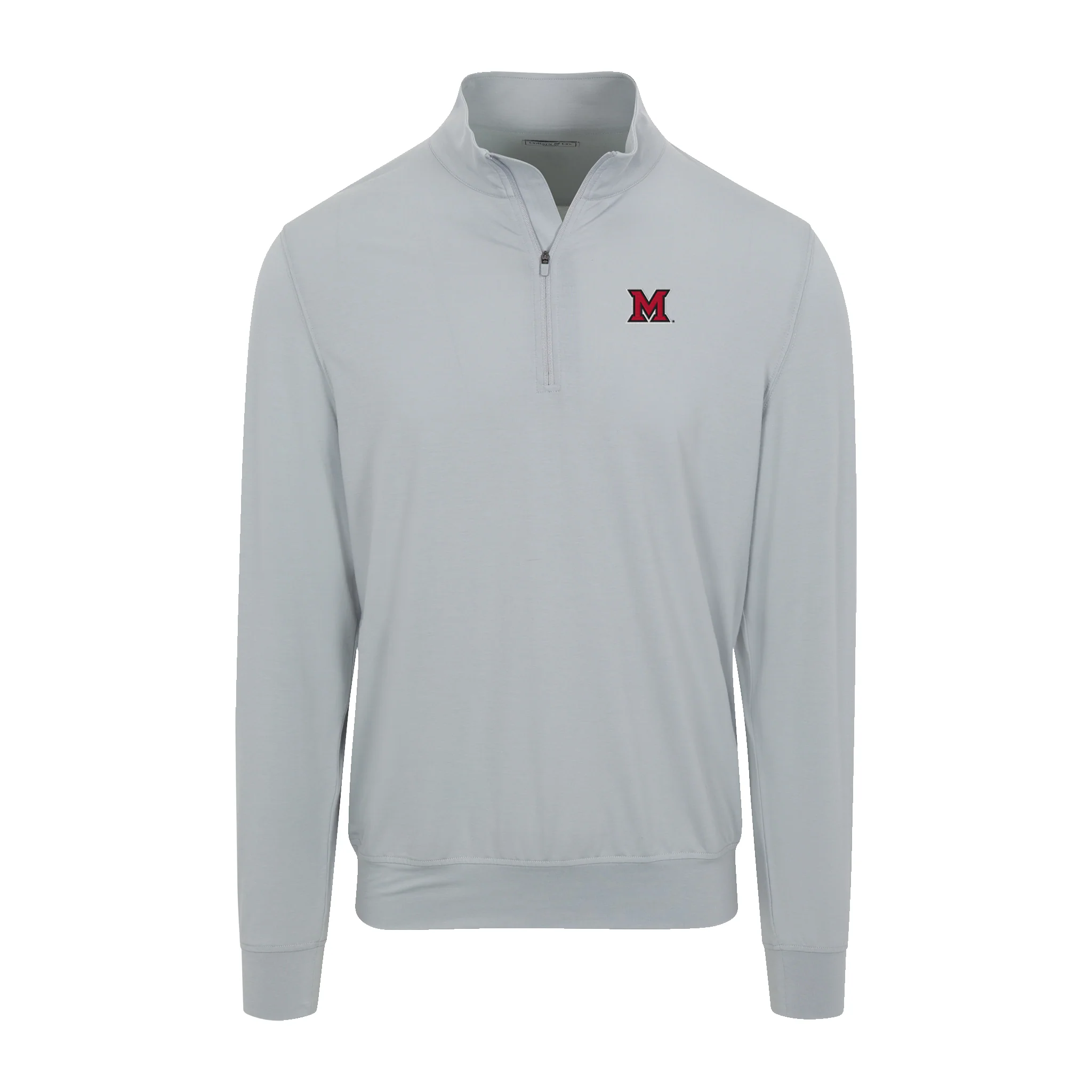 Miami Ohio Velocity Performance Quarter Zip Light Grey