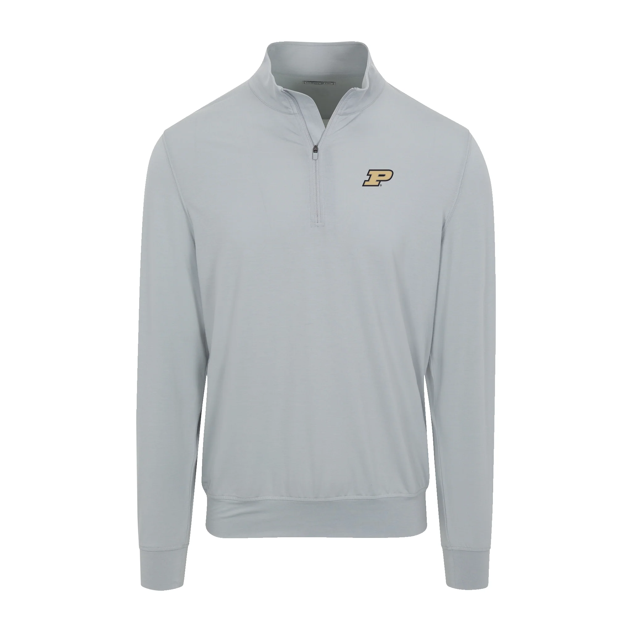 Purdue Velocity Performance Quarter Zip Light Grey