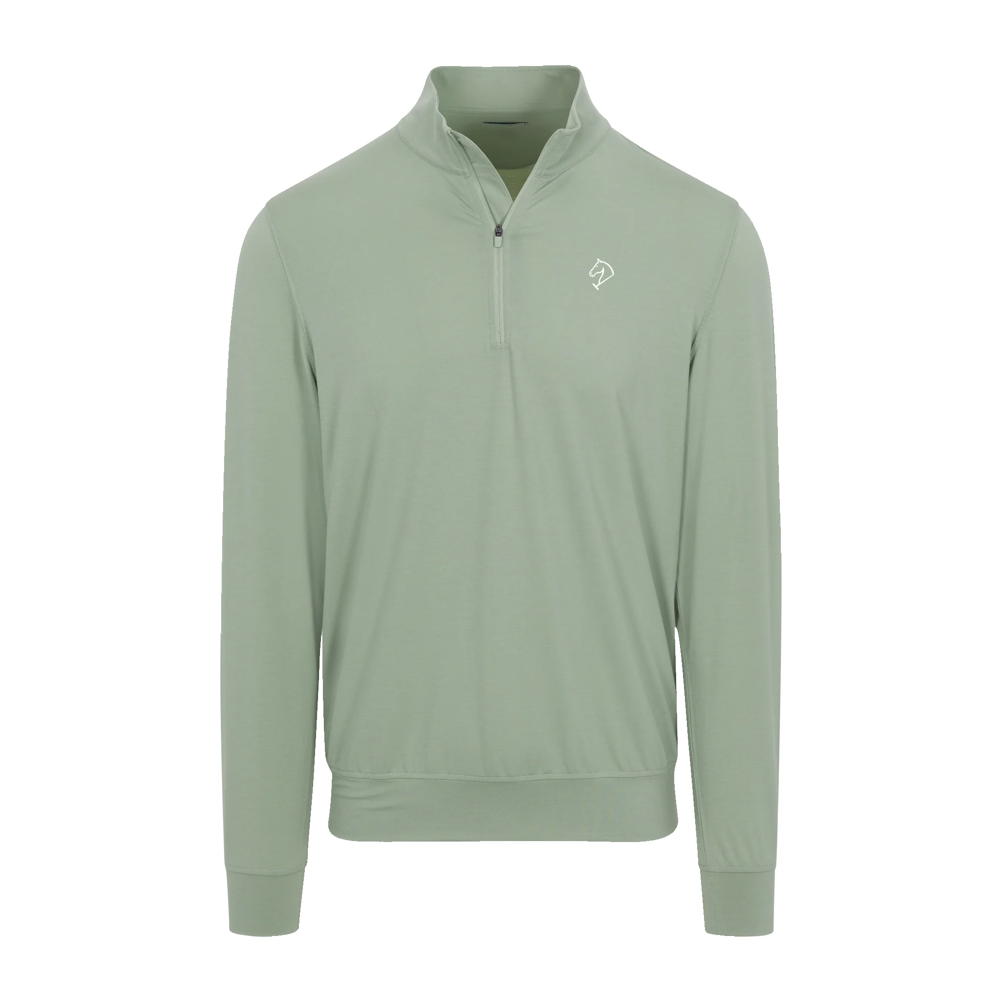 Greenwich Sound Polo Velocity Performance Quarter Zip Light Green