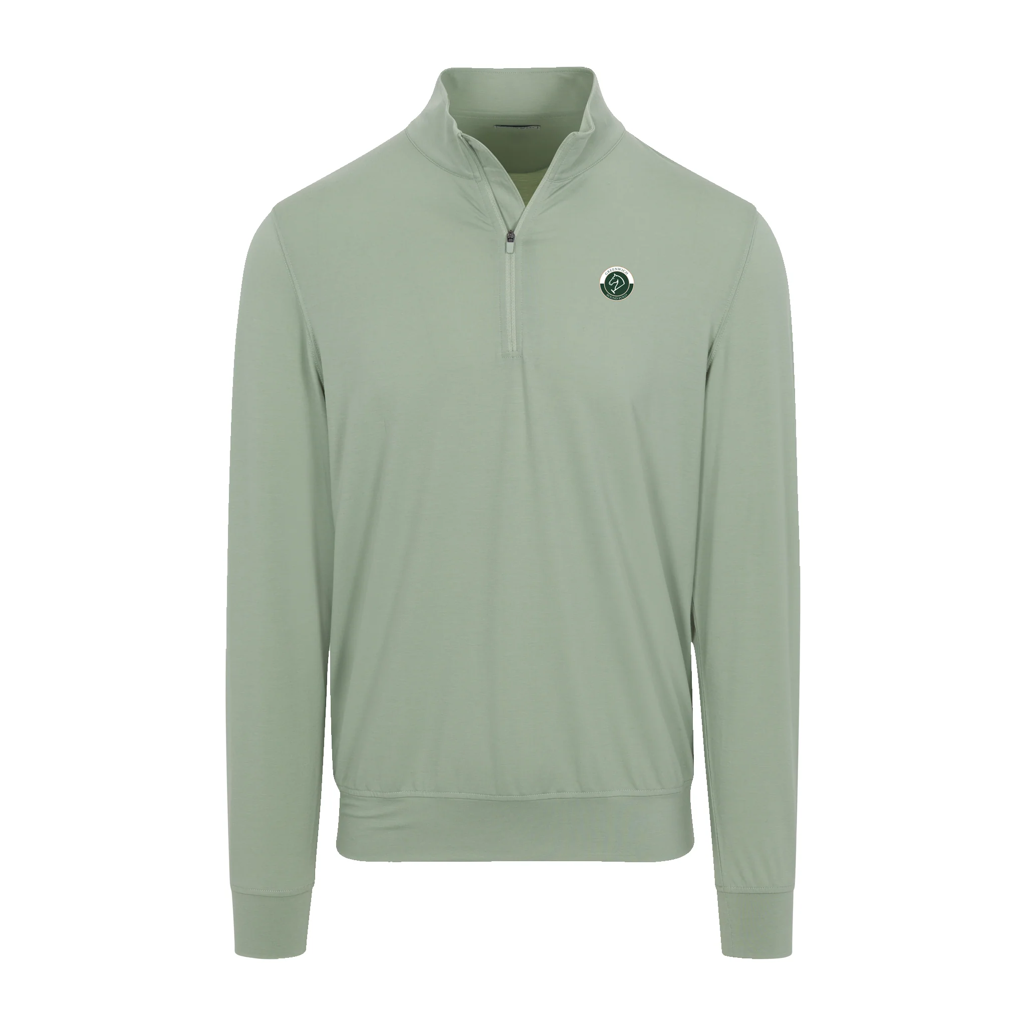 Greenwich Sound Polo Velocity Performance Quarter Zip Light Green