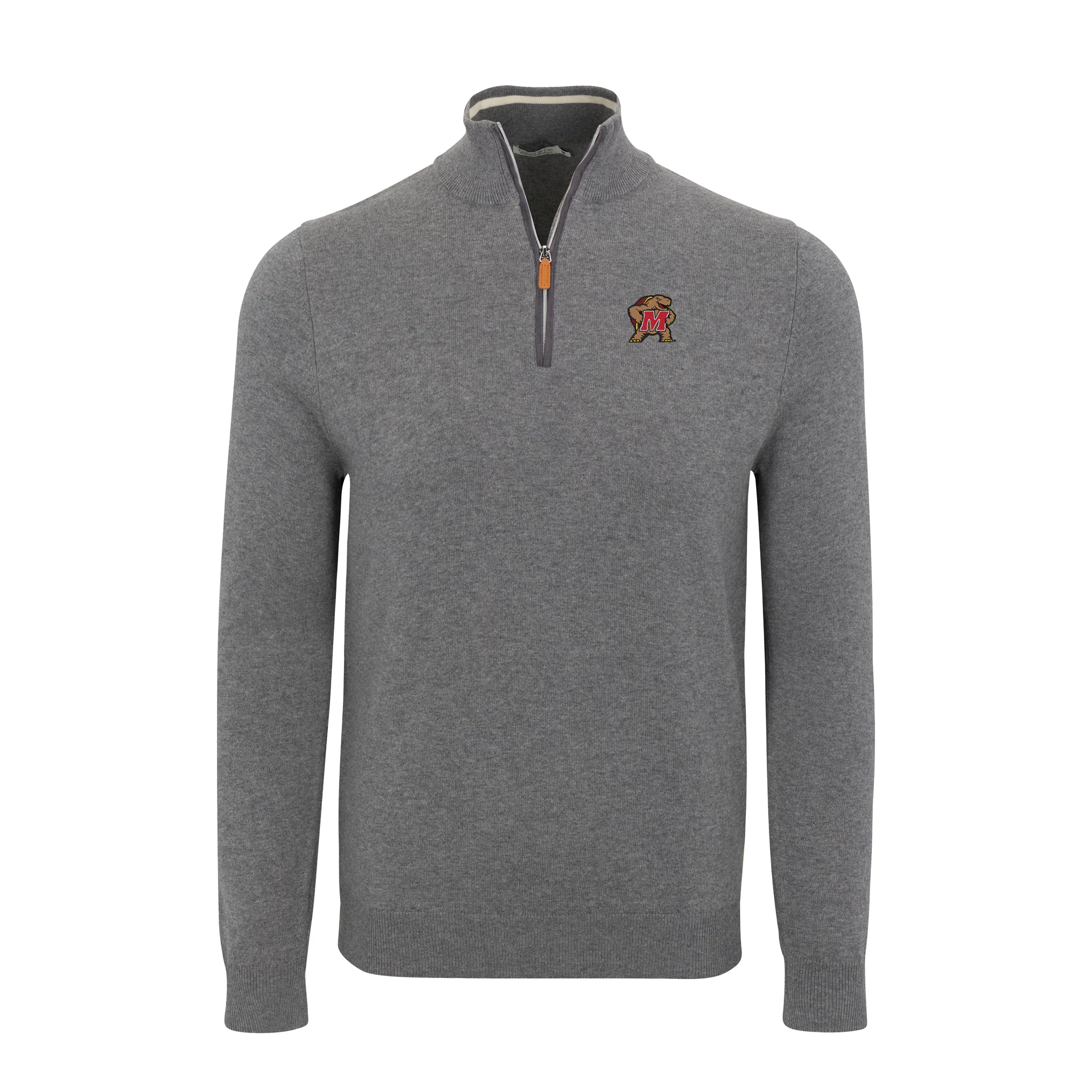 5082-maryland-grey-with-grey-trim-luxury-touch-cotton-and-cashmere-quarter-zip-sweater-1.webp Maryland Grey with Grey Trim Luxury Touch Cotton and Cashmere Quarter Zip Sweater