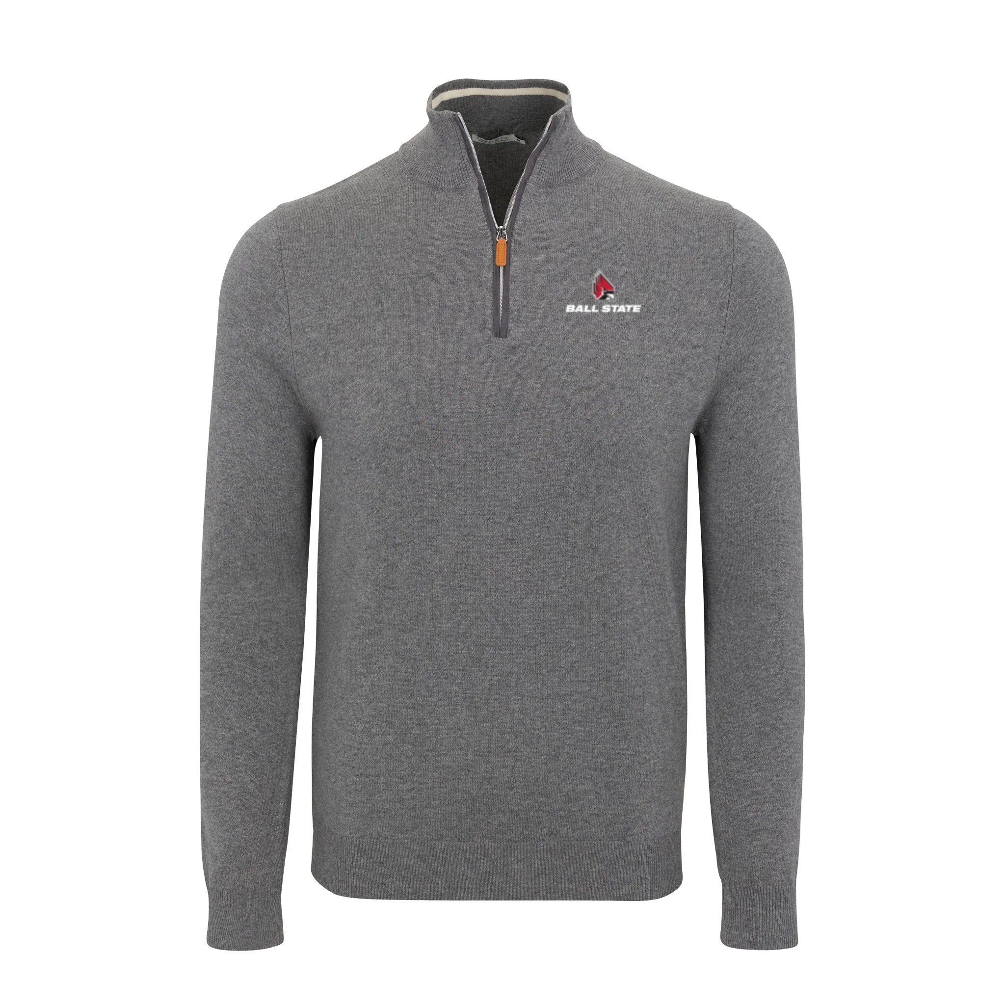 5094-ball-state-grey-with-grey-trim-luxury-touch-cotton-and-cashmere-quarter-zip-sweater-1.webp Ball State Grey with Grey Trim Luxury Touch Cotton and Cashmere Quarter Zip Sweater