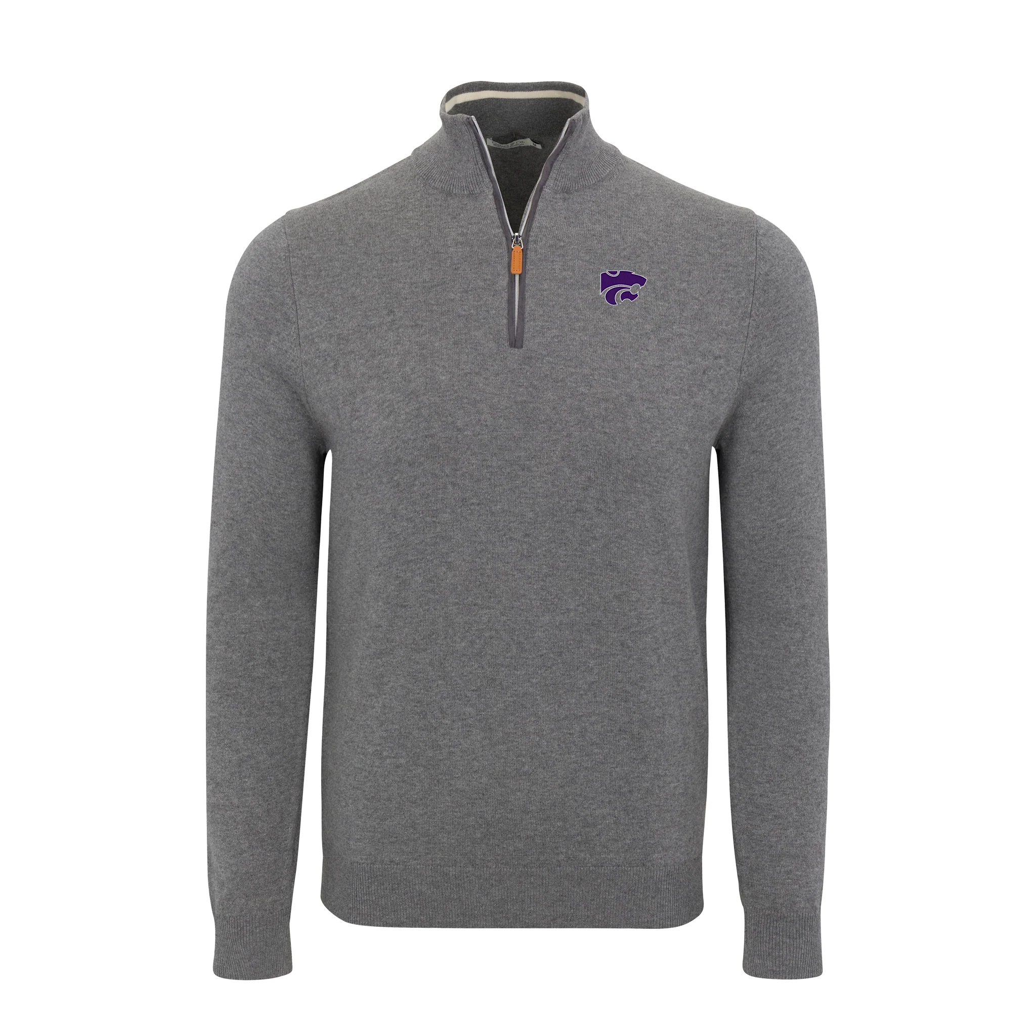 5514-k-state-grey-with-grey-trim-luxury-touch-cotton-and-cashmere-quarter-zip-sweater-1.webp K-State Grey with Grey Trim Luxury Touch Cotton and Cashmere Quarter Zip Sweater