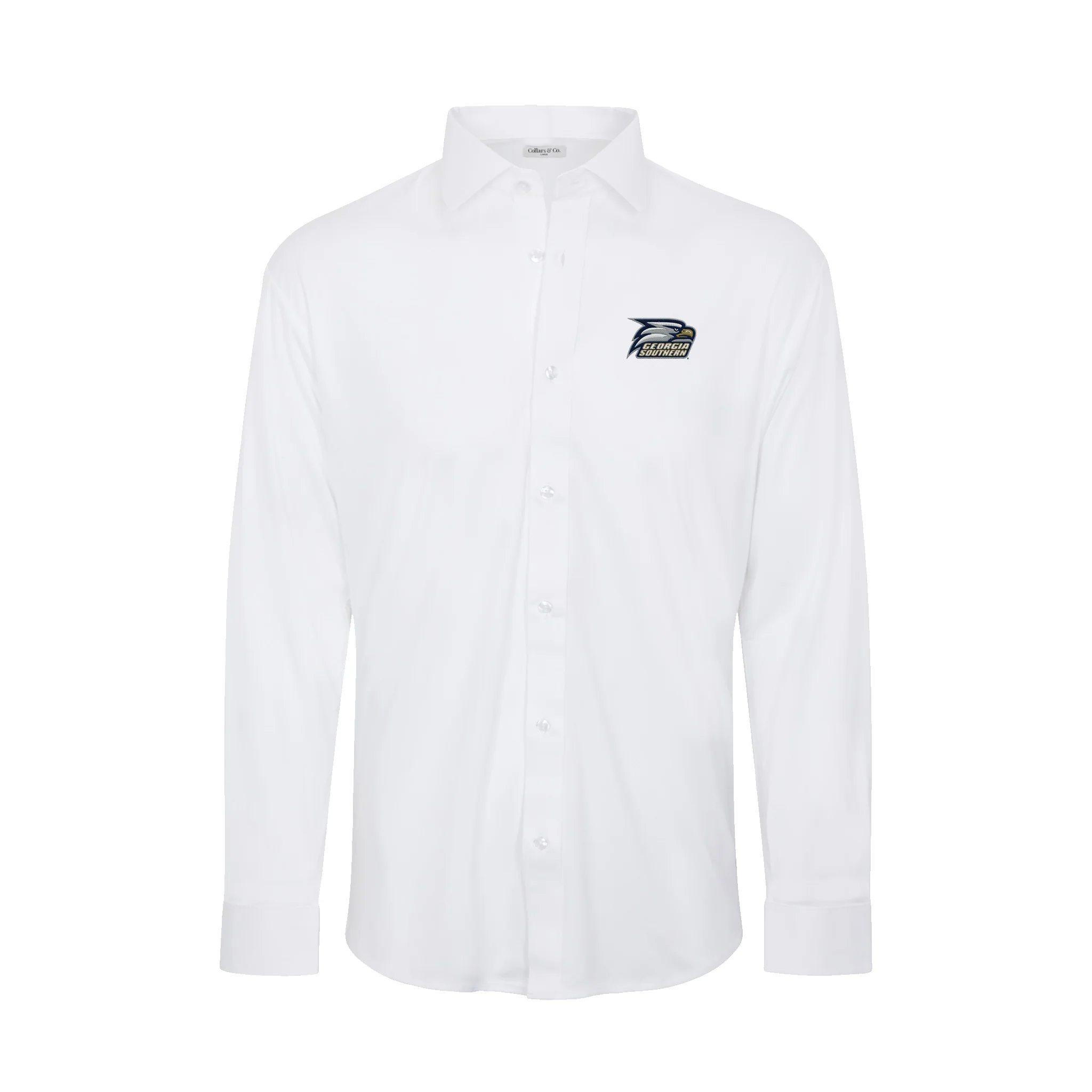 5846-georgia-southern-quattro-flex-dress-shirt-with-semi-spread-collar-white-1.webp Georgia Southern Quattro Flex Dress Shirt with Semi-Spread Collar White