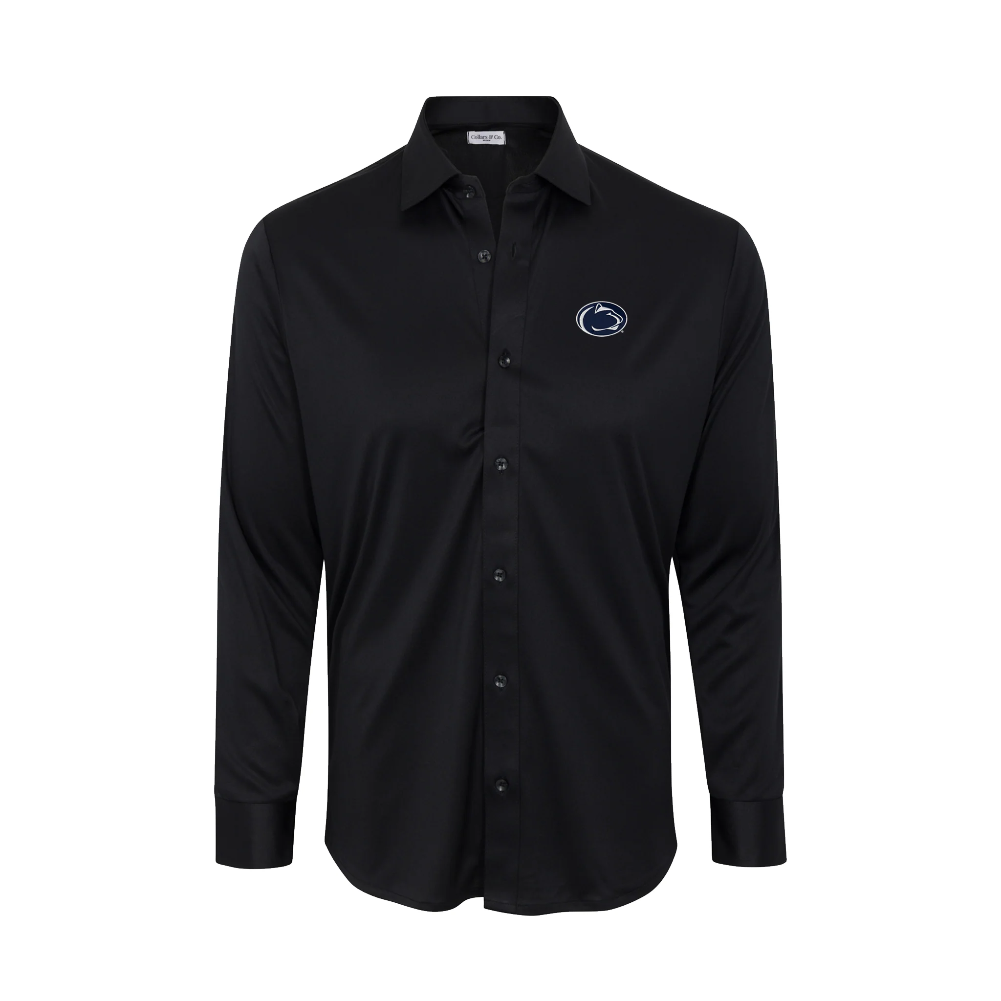 6232-penn-state-quattro-flex-dress-shirt-with-semi-spread-collar-black-1.webp Penn State Quattro Flex Dress Shirt with Semi-Spread Collar Black