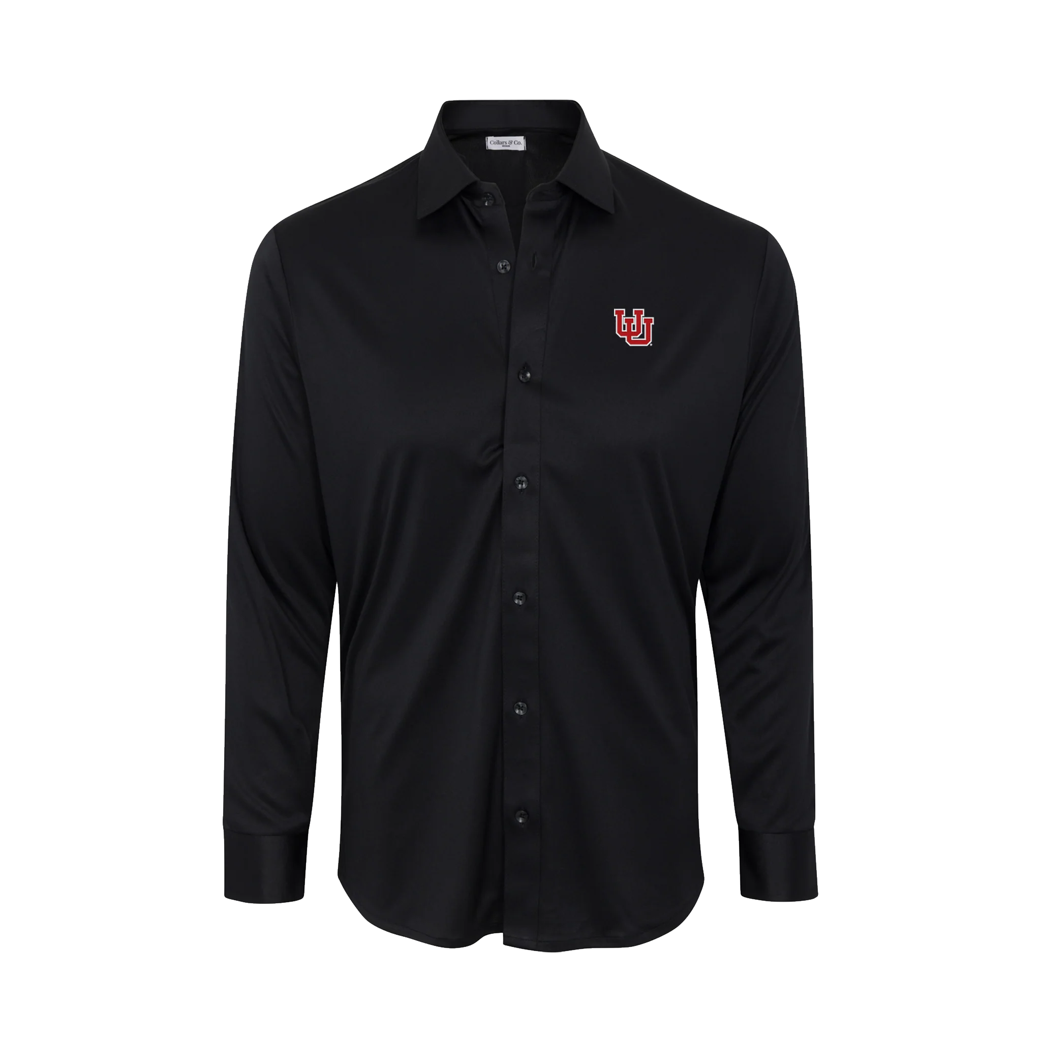 6376-utah-quattro-flex-dress-shirt-with-semi-spread-collar-black-1.webp Utah Quattro Flex Dress Shirt with Semi-Spread Collar Black