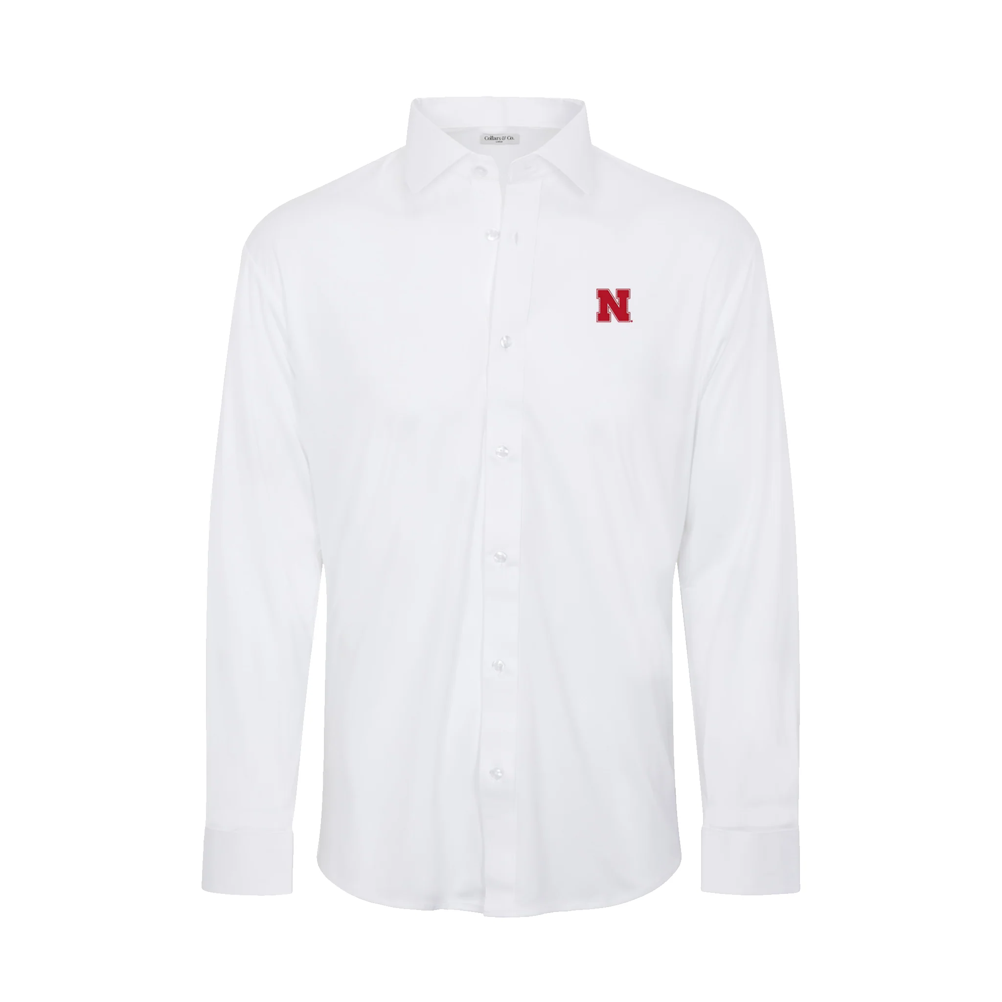 6491-nebraska-quattro-flex-dress-shirt-with-semi-spread-collar-white-1.webp Nebraska Quattro Flex Dress Shirt with Semi-Spread Collar White