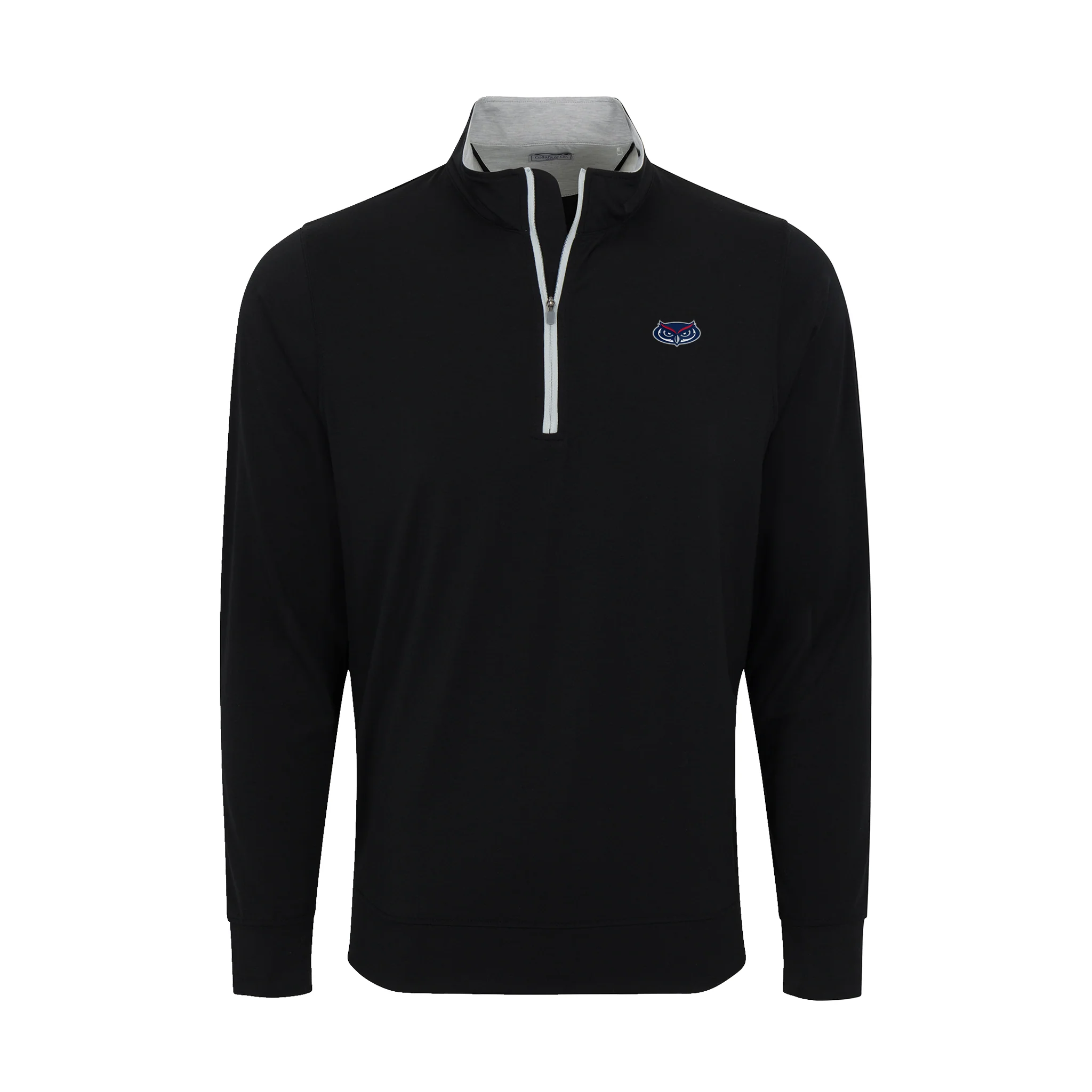 Florida Atlantic DriRelease® Performance Pullover Black with Light Grey Trim