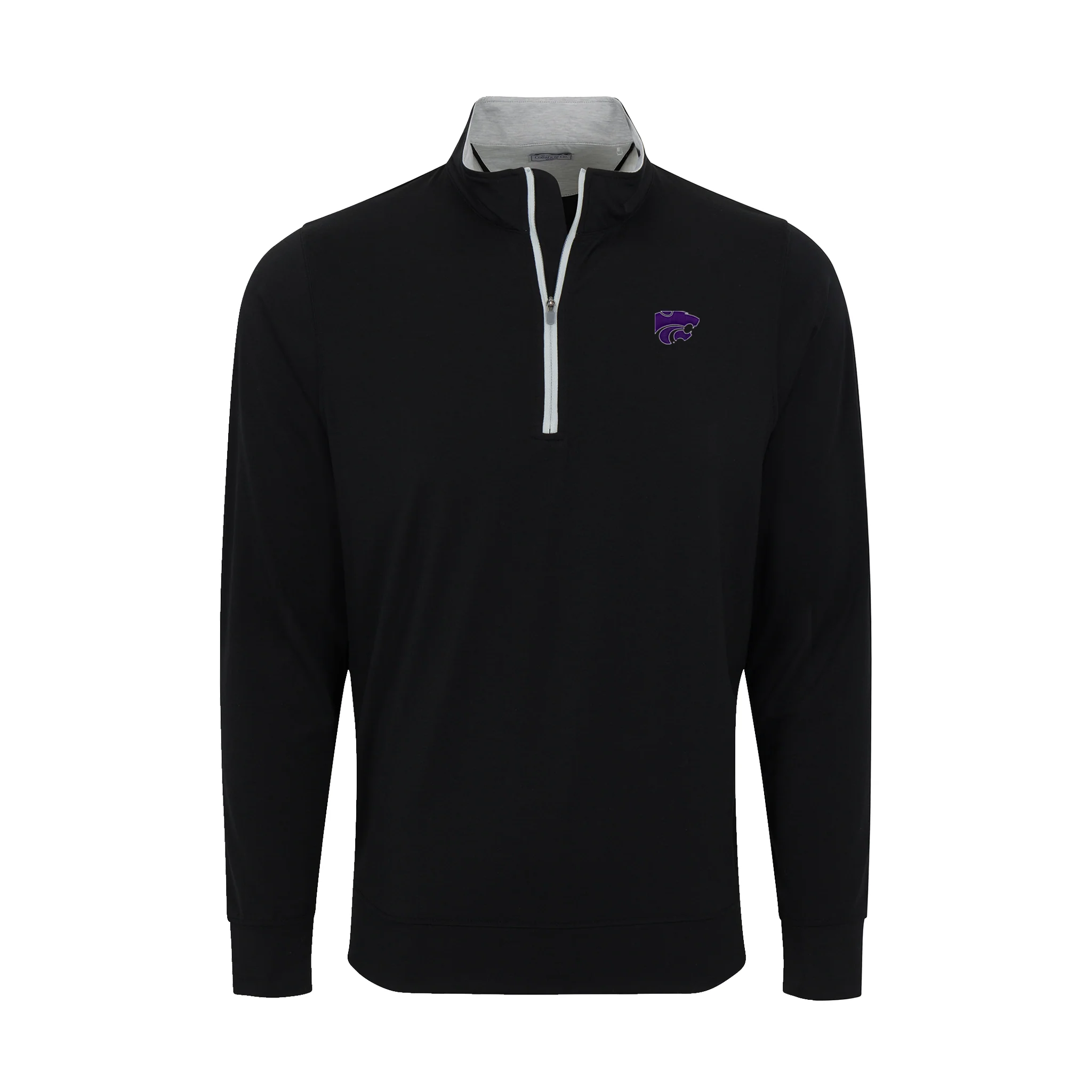 K-State DriRelease® Performance Pullover Black with Light Grey Trim