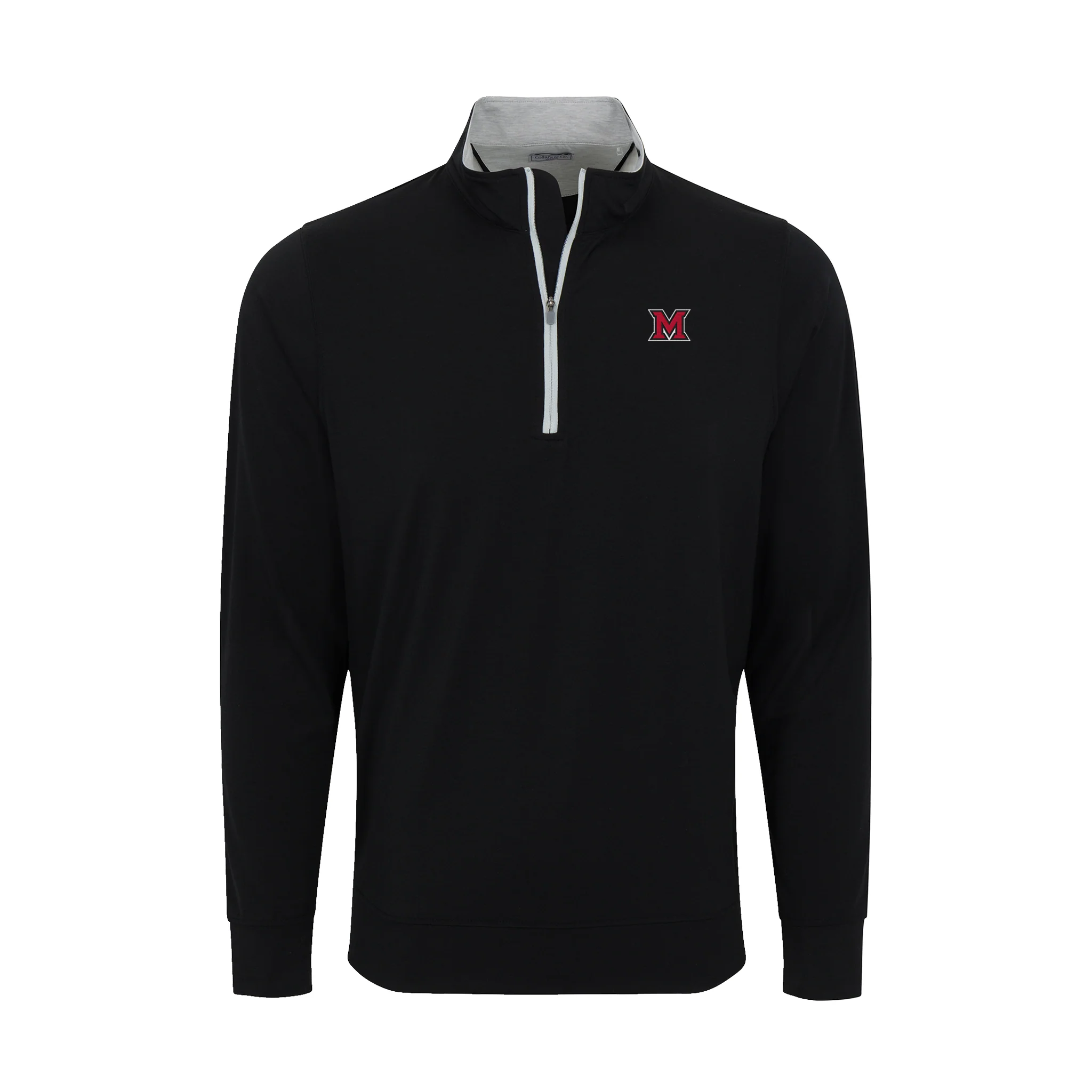 Miami Ohio DriRelease® Performance Pullover Black with Light Grey Trim