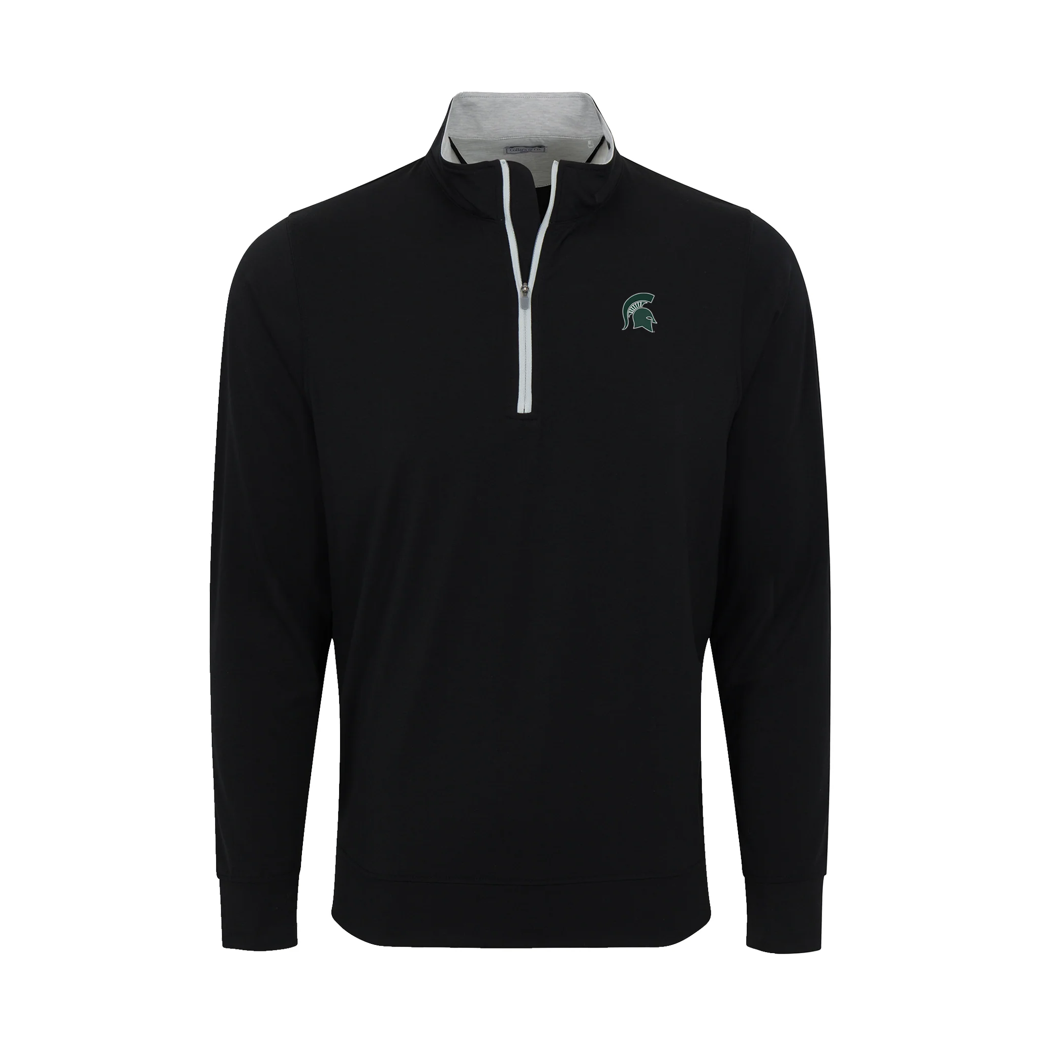 Michigan State DriRelease® Performance Pullover Black with Light Grey Trim