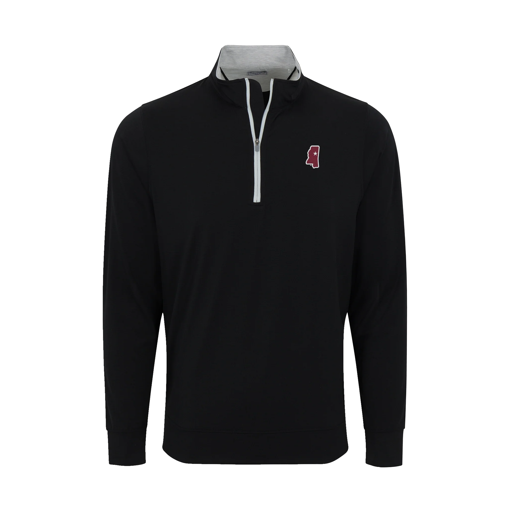 Mississippi State DriRelease® Performance Pullover Black with Light Grey Trim