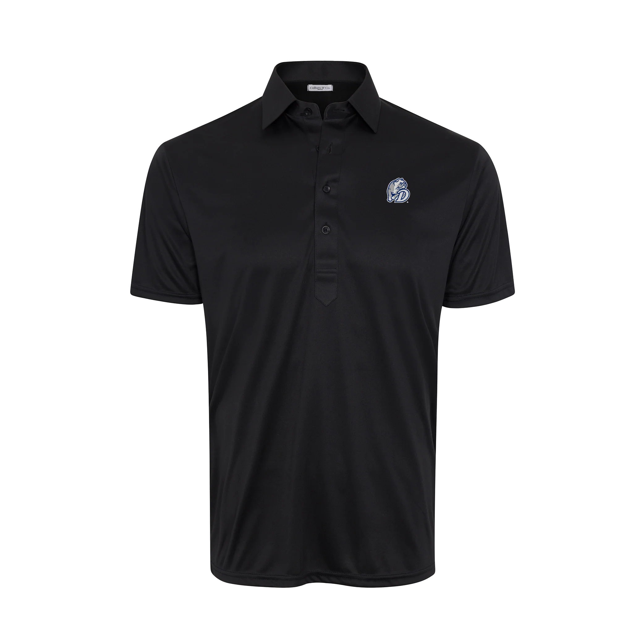 Drake Semi-Spread Collar Polo Black