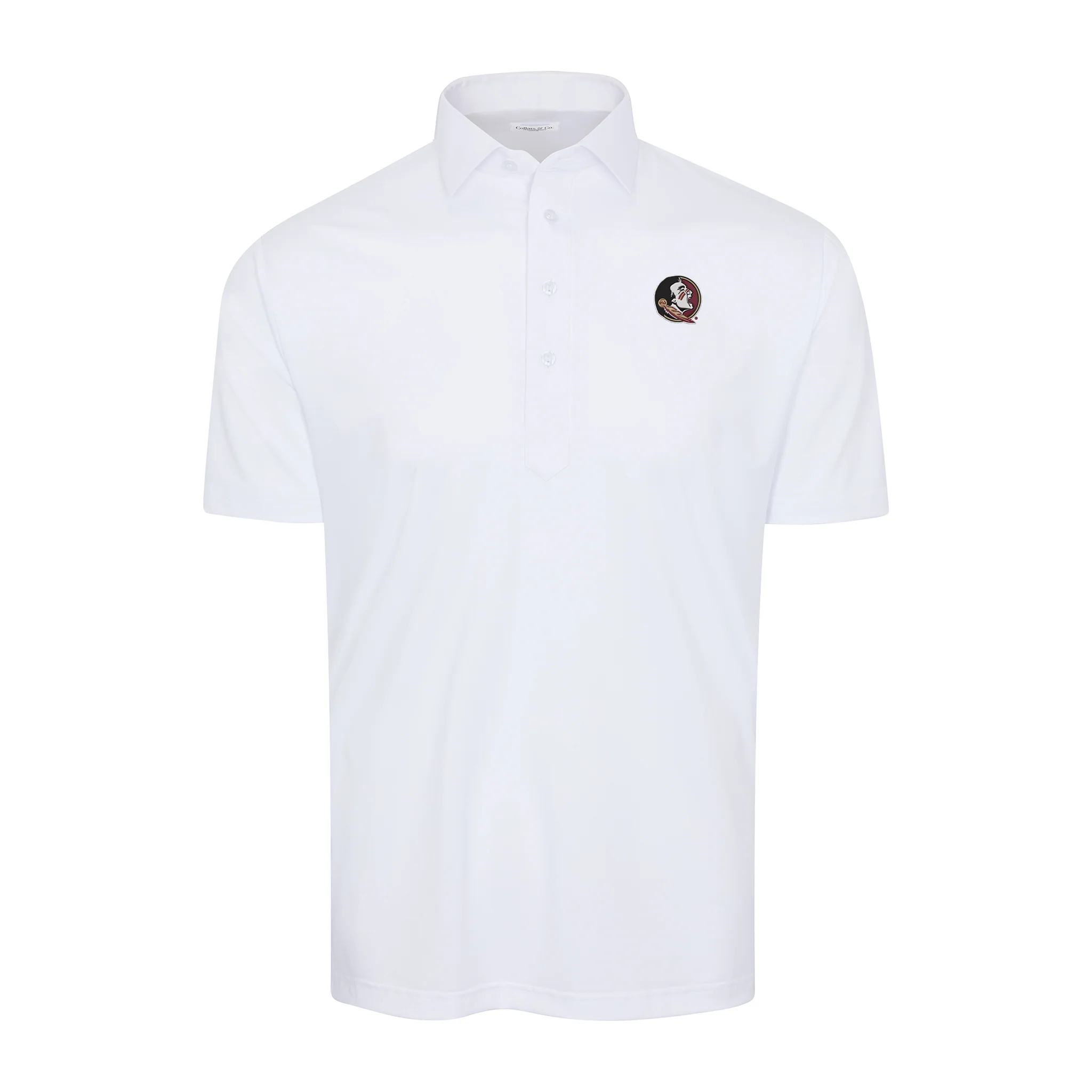 6992-florida-state-semi-spread-collar-polo-white-1.webp Florida State Semi-Spread Collar Polo White