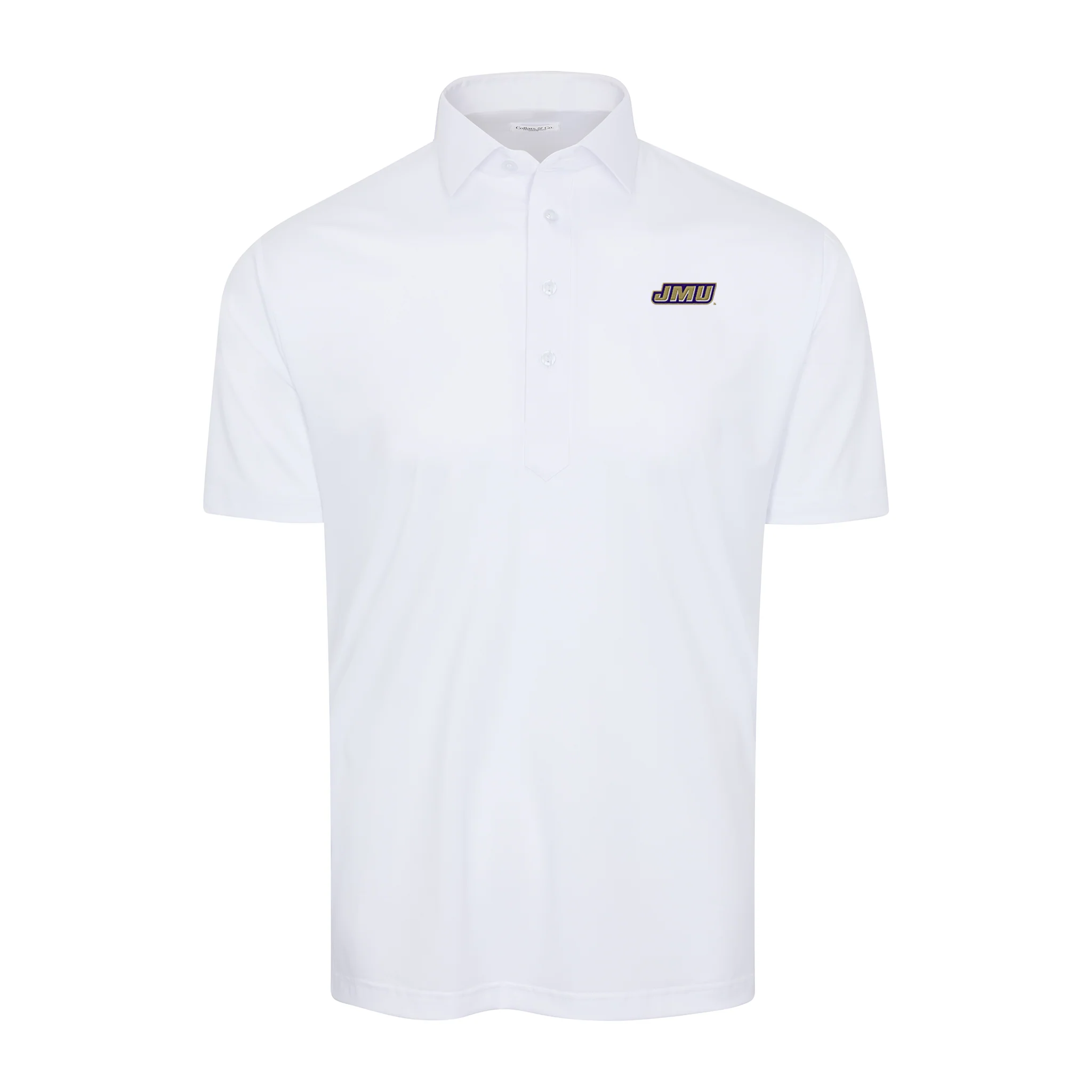 James Madison Semi-Spread Collar Polo White