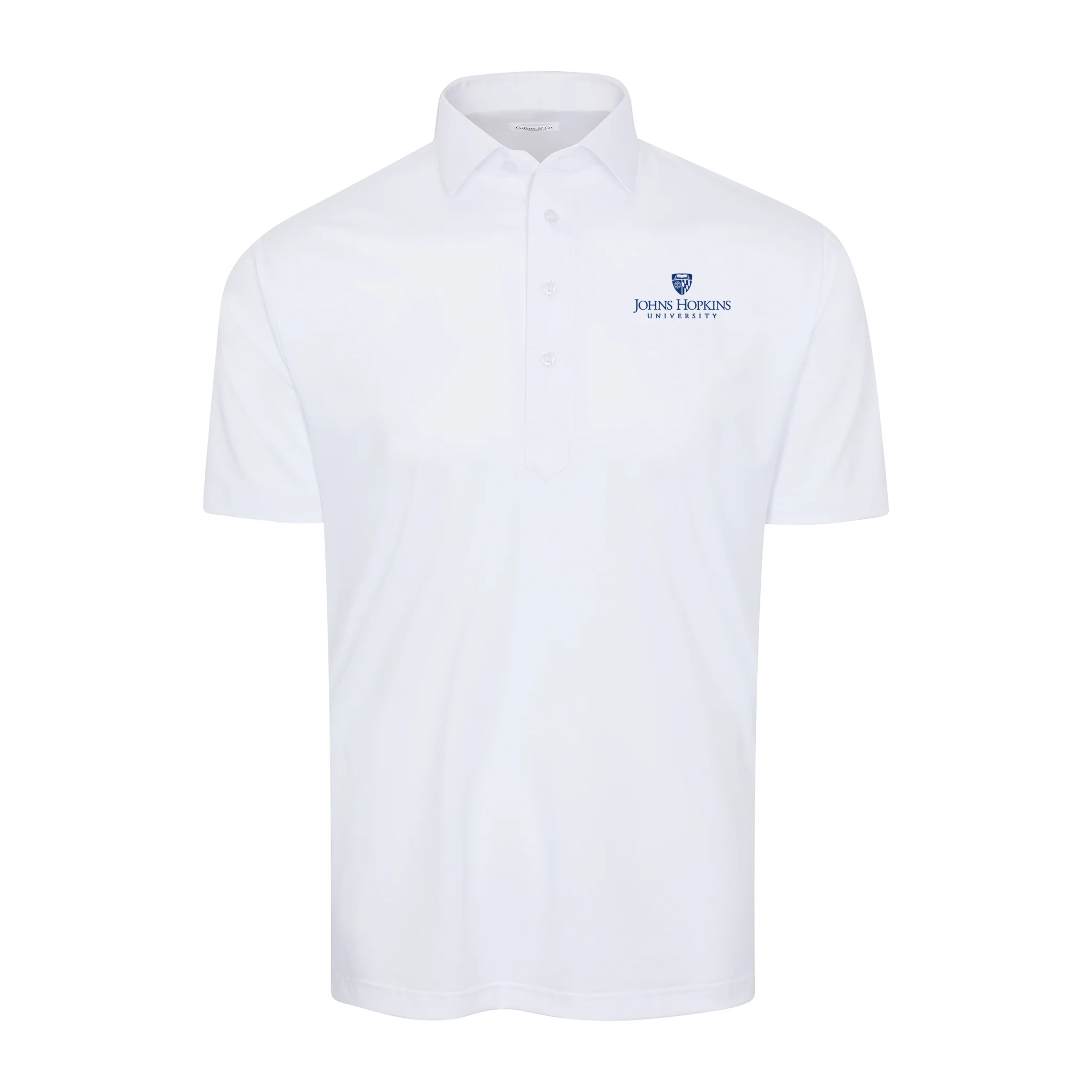 Johns Hopkins Semi-Spread Collar Polo White
