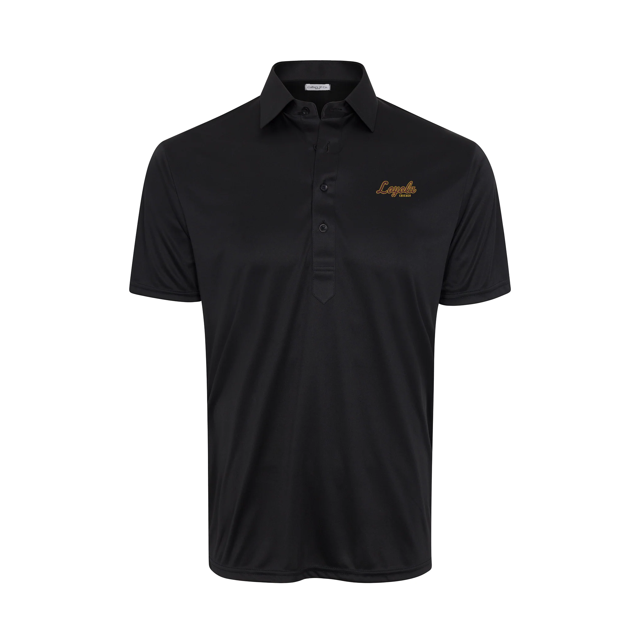 Loyola Chicago Semi-Spread Collar Polo Black