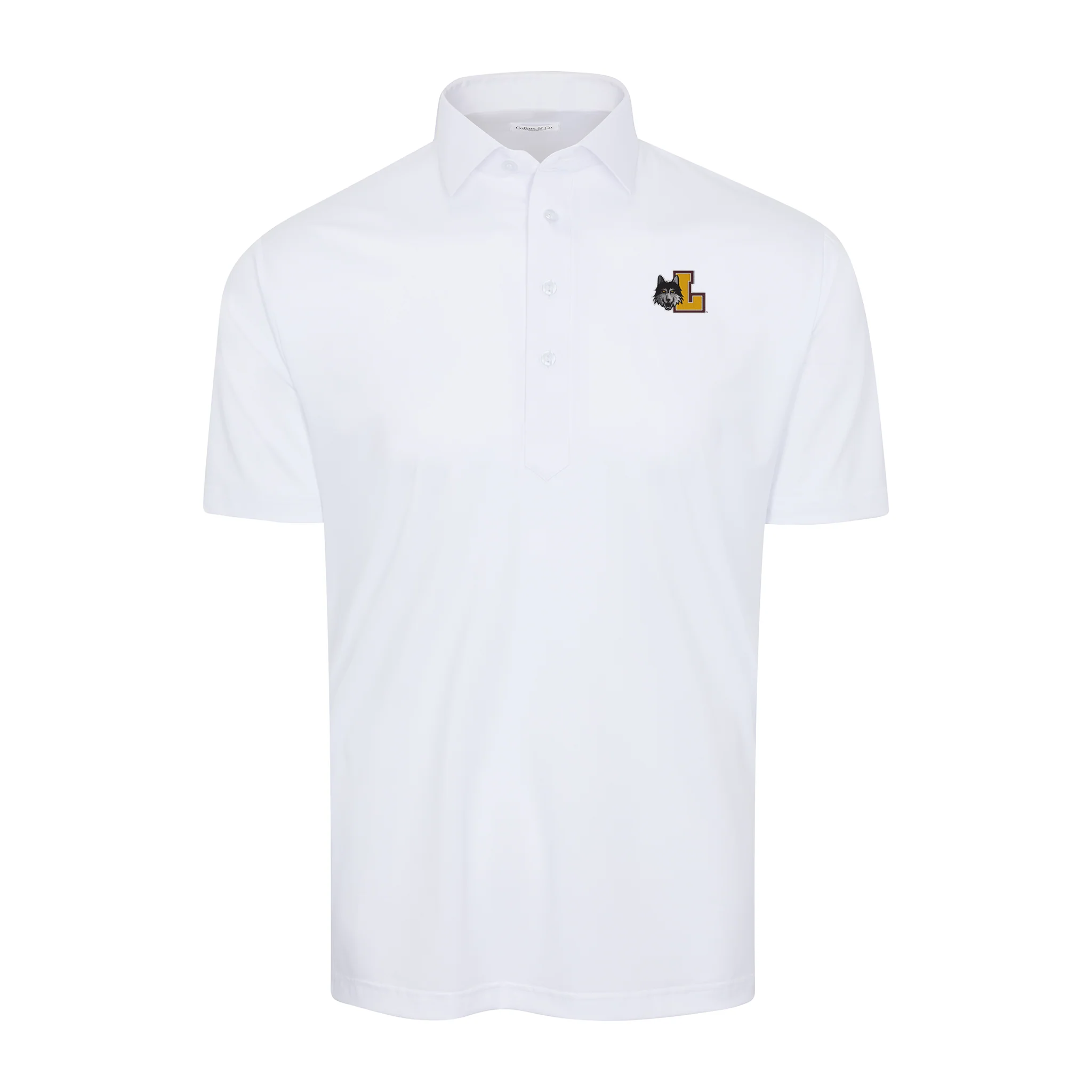 Loyola Chicago Semi-Spread Collar Polo White