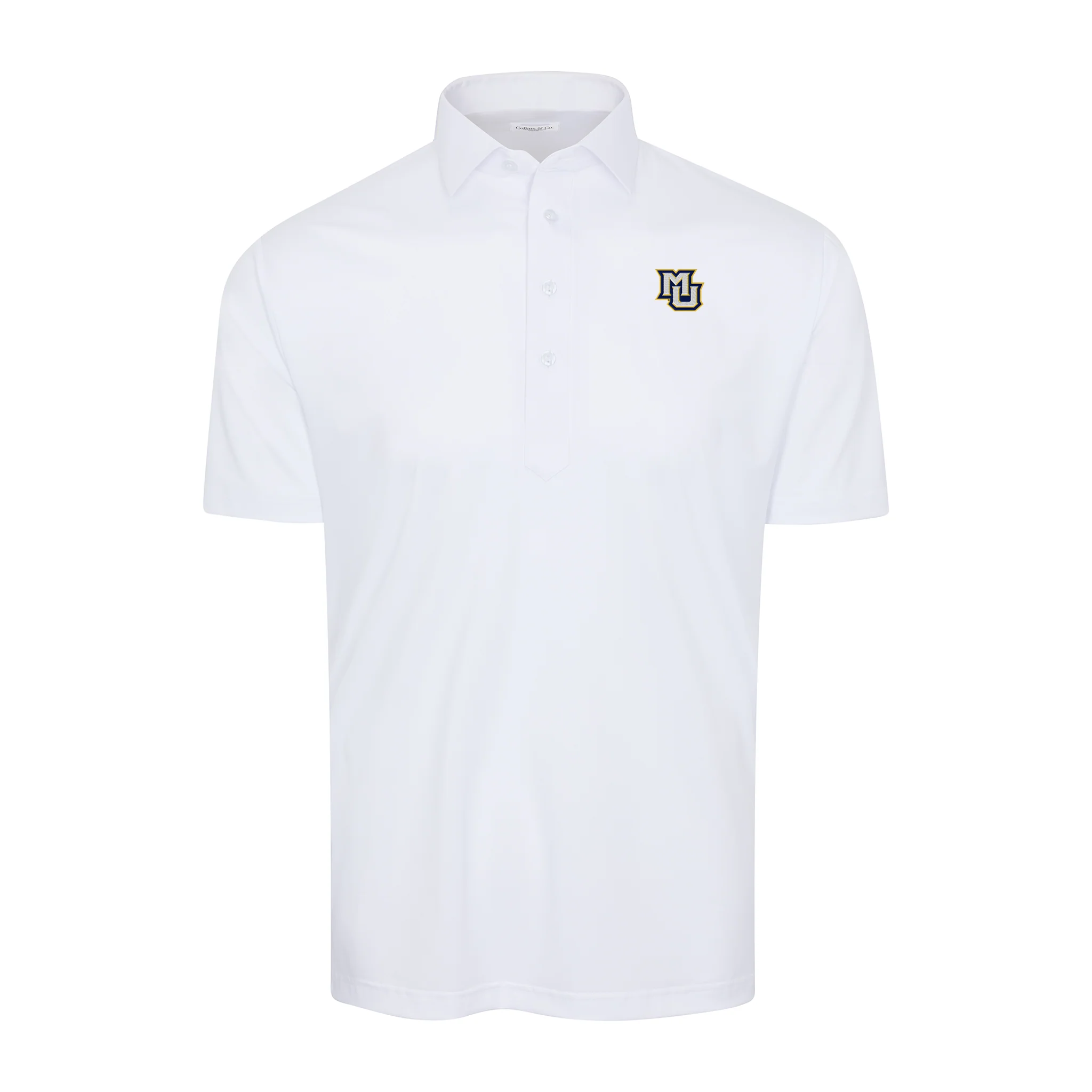 Marquette Semi-Spread Collar Polo White